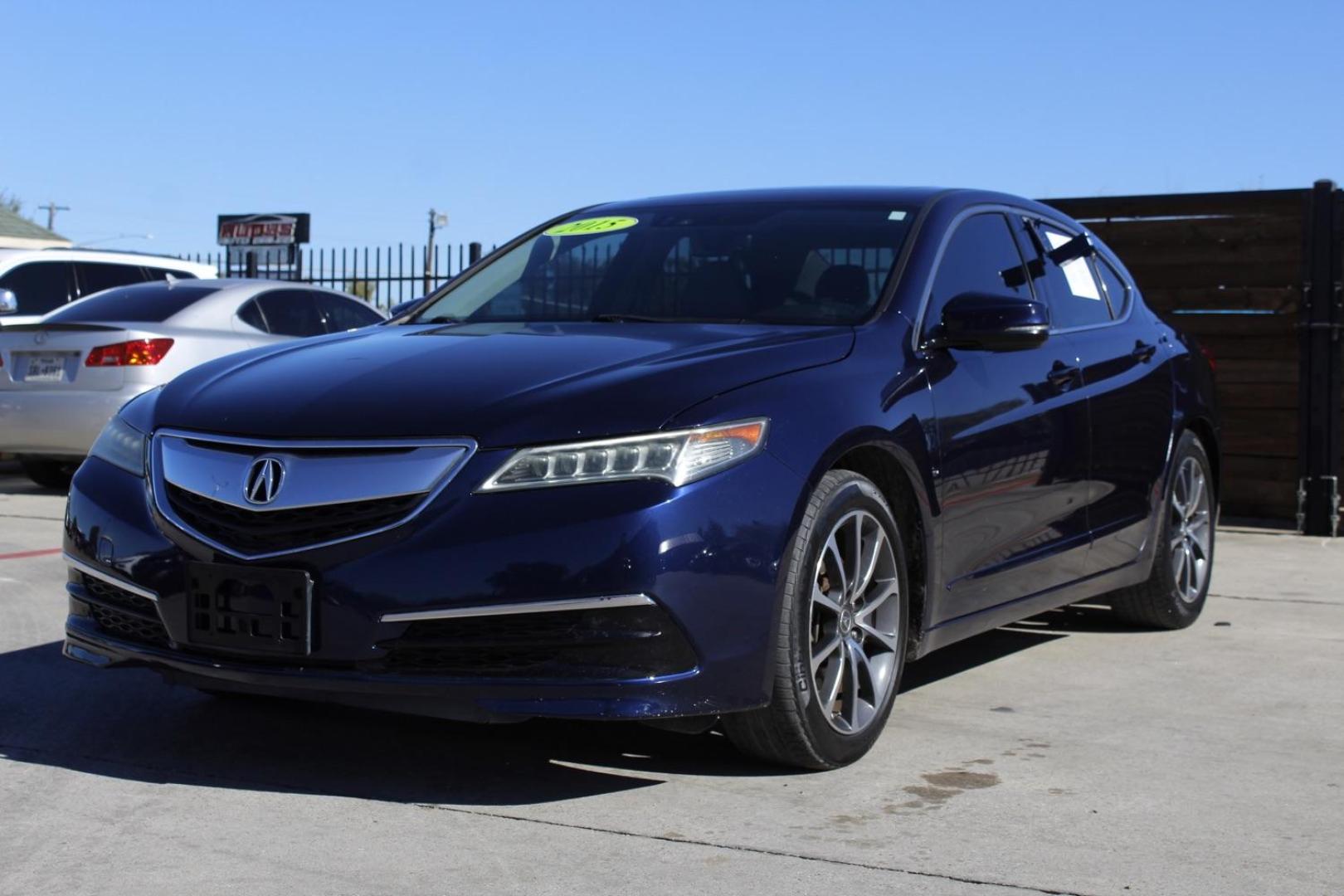 2015 Blue Acura TLX 9-Spd AT SH-AWD w/Technology Package (19UUB3F50FA) with an 3.5L V6 SOHC 24V engine, 9-Speed Automatic transmission, located at 2401 E Main St., Grand Prairie, TX, 75050, (972) 262-4440, 32.748981, -96.969643 - Photo#1