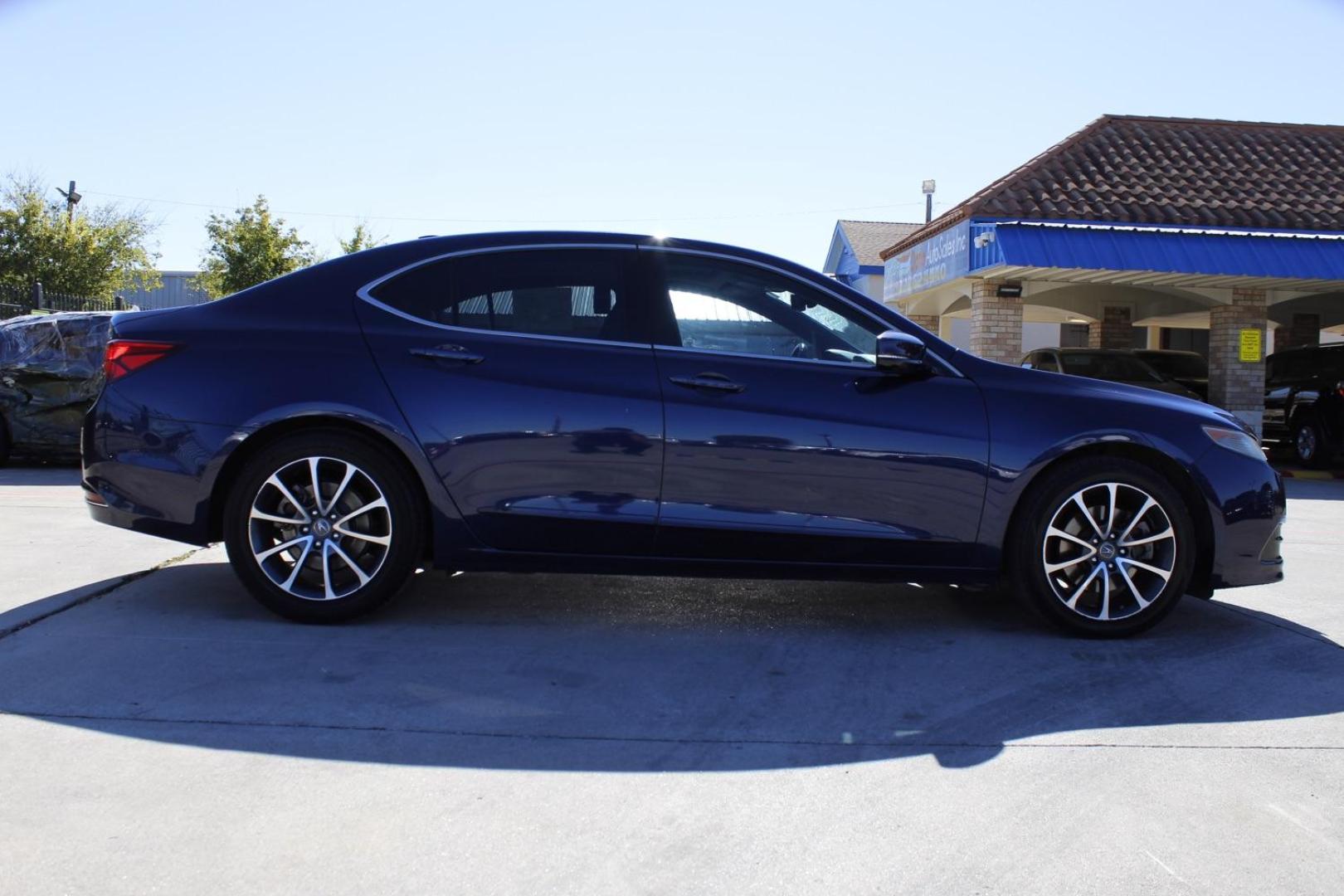 2015 Blue Acura TLX 9-Spd AT SH-AWD w/Technology Package (19UUB3F50FA) with an 3.5L V6 SOHC 24V engine, 9-Speed Automatic transmission, located at 2401 E Main St., Grand Prairie, TX, 75050, (972) 262-4440, 32.748981, -96.969643 - Photo#7