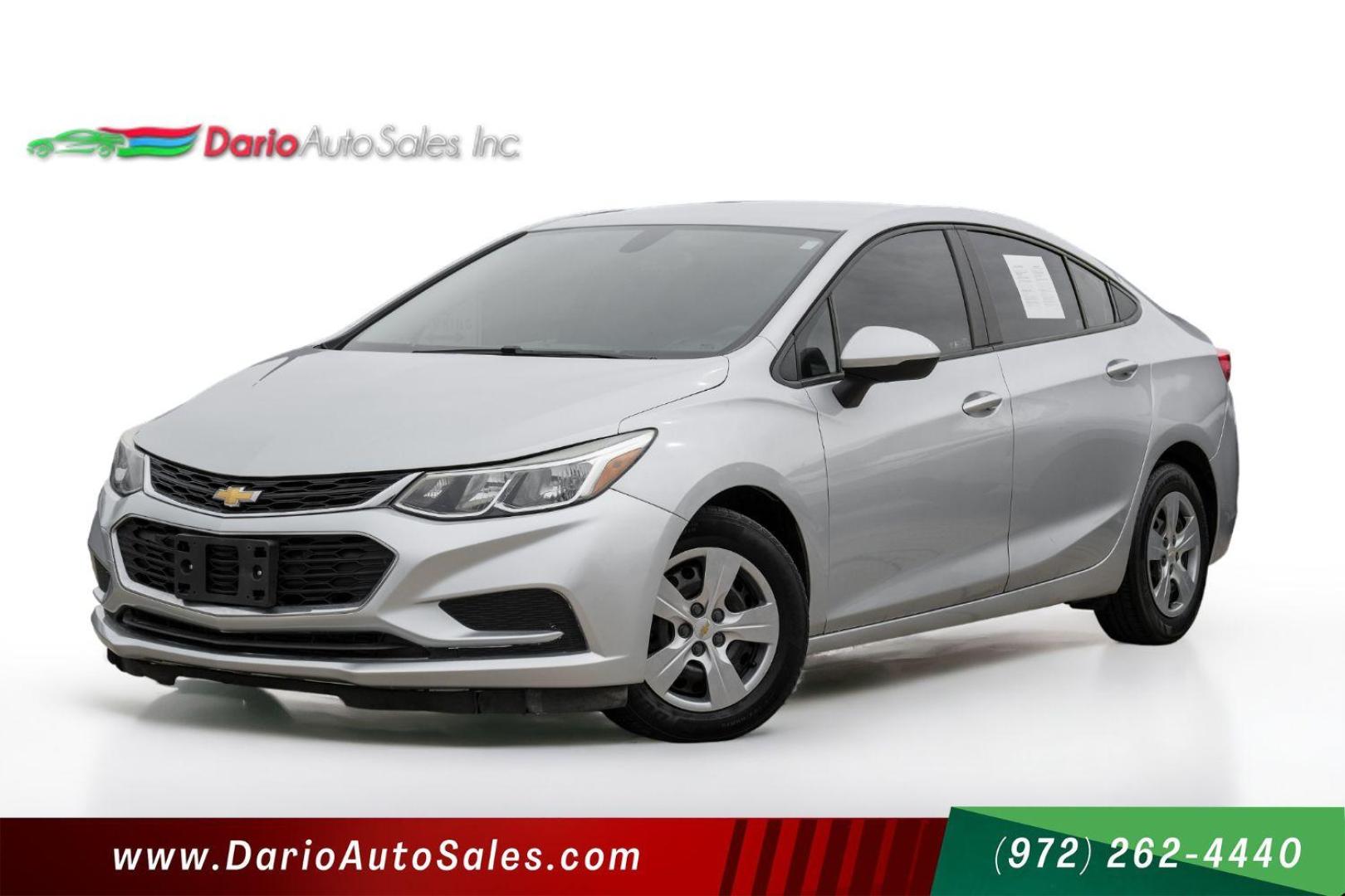 2018 SILVER Chevrolet Cruze LS Auto (1G1BC5SM2J7) with an 1.4L L4 DOHC 16V TUR engine, 6-Speed Automatic transmission, located at 2401 E Main St., Grand Prairie, TX, 75050, (972) 262-4440, 32.748981, -96.969643 - Photo#0