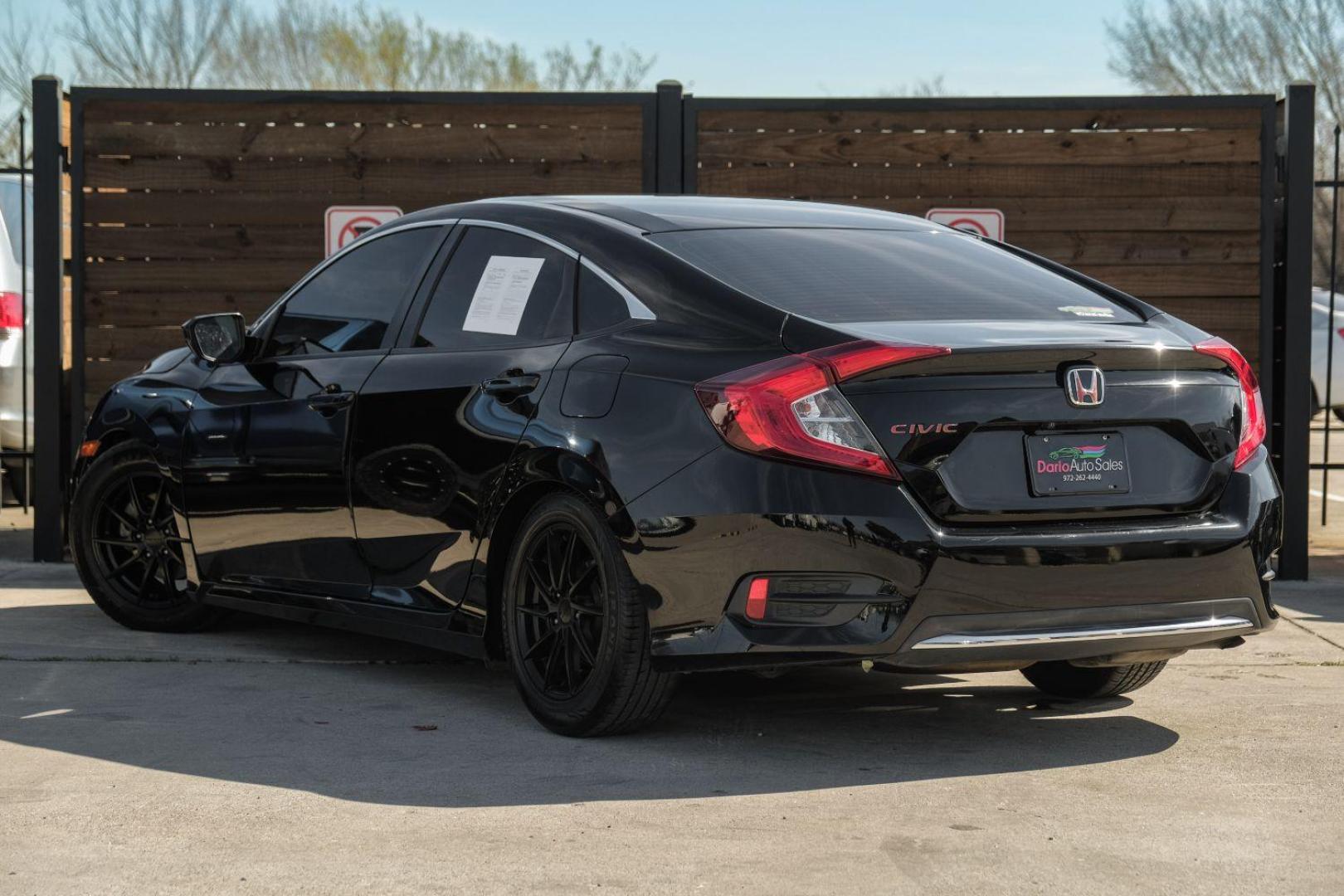 2019 Black Honda Civic LX Honda Sensing Sed (2HGFC2F62KH) with an 2.0L L4 DOHC 16V engine, Continuously Variabl transmission, located at 2401 E Main St., Grand Prairie, TX, 75050, (972) 262-4440, 32.748981, -96.969643 - Photo#11