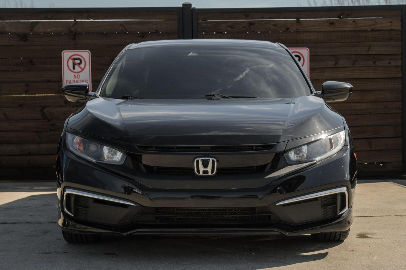 2019 Black Honda Civic LX Honda Sensing Sed (2HGFC2F62KH) with an 2.0L L4 DOHC 16V engine, Continuously Variabl transmission, located at 2401 E Main St., Grand Prairie, TX, 75050, (972) 262-4440, 32.748981, -96.969643 - Photo#4