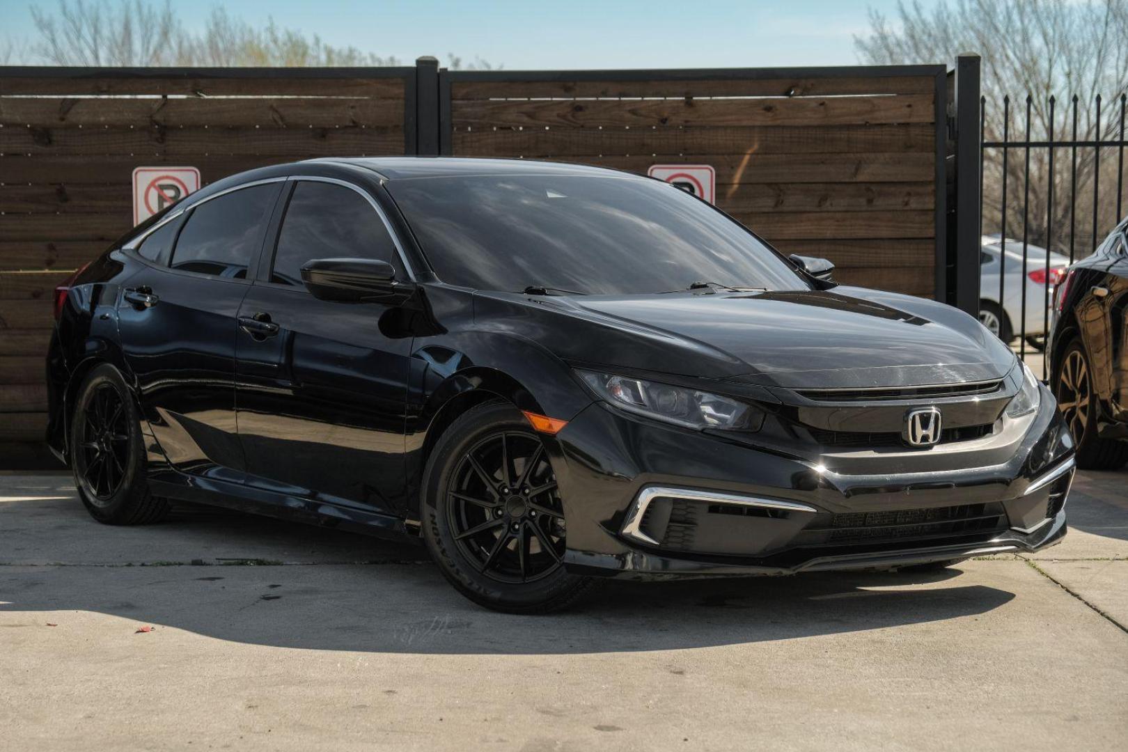 2019 Black Honda Civic LX Honda Sensing Sed (2HGFC2F62KH) with an 2.0L L4 DOHC 16V engine, Continuously Variabl transmission, located at 2401 E Main St., Grand Prairie, TX, 75050, (972) 262-4440, 32.748981, -96.969643 - Photo#5