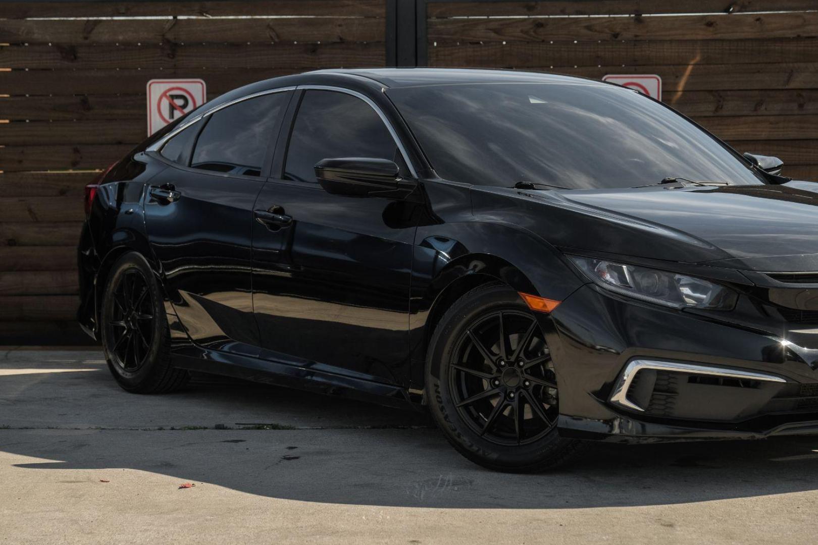 2019 Black Honda Civic LX Honda Sensing Sed (2HGFC2F62KH) with an 2.0L L4 DOHC 16V engine, Continuously Variabl transmission, located at 2401 E Main St., Grand Prairie, TX, 75050, (972) 262-4440, 32.748981, -96.969643 - Photo#6