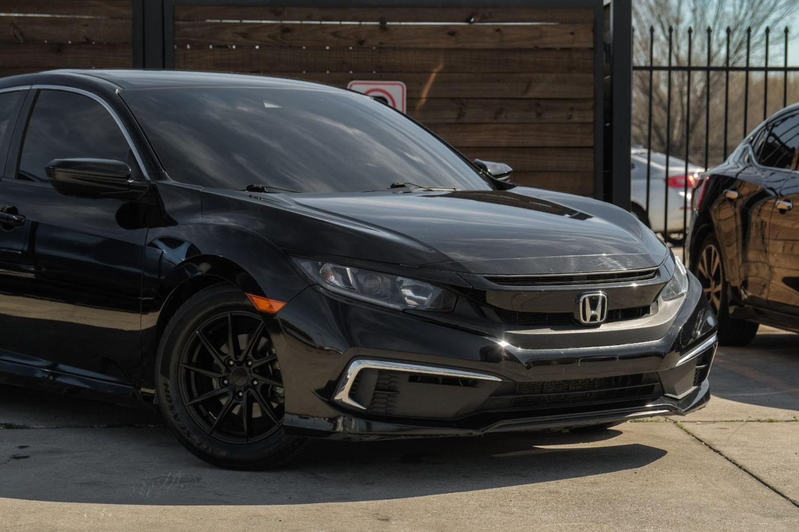 2019 Black Honda Civic LX Honda Sensing Sed (2HGFC2F62KH) with an 2.0L L4 DOHC 16V engine, Continuously Variabl transmission, located at 2401 E Main St., Grand Prairie, TX, 75050, (972) 262-4440, 32.748981, -96.969643 - Photo#7