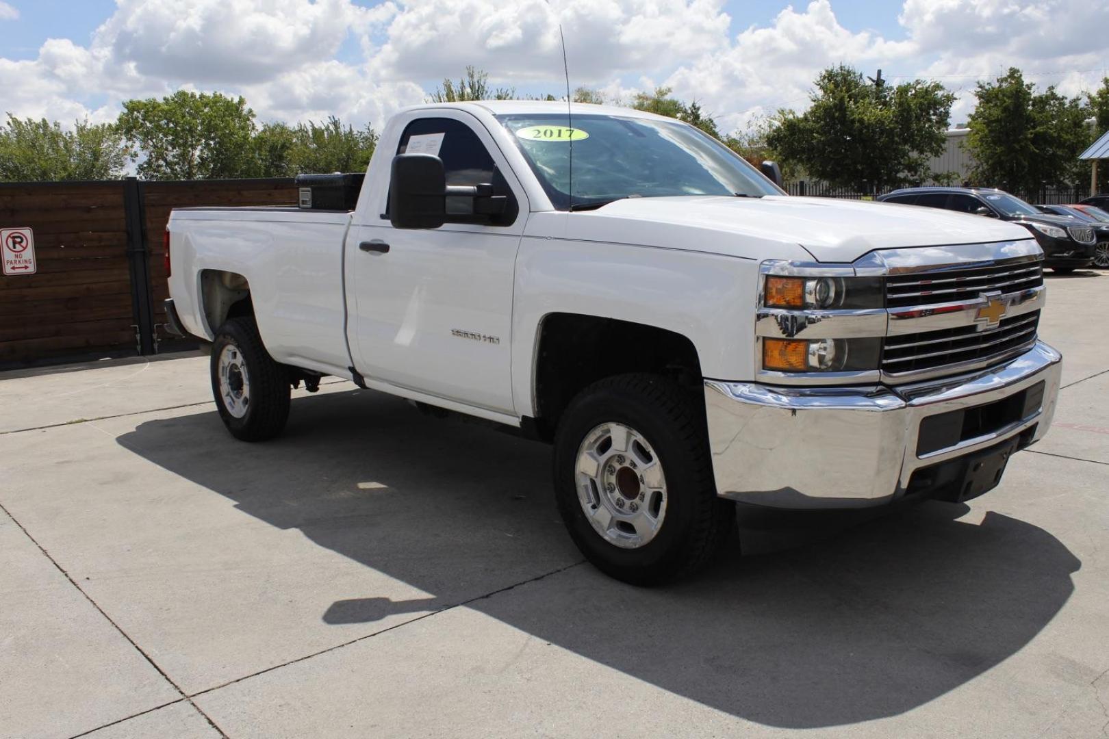 2017 White Chevrolet Silverado 2500HD Work Truck 2WD (1GC0CUEG1HZ) with an 6.0L V8 OHV 16V FFV engine, 6-Speed Automatic transmission, located at 2401 E Main St., Grand Prairie, TX, 75050, (972) 262-4440, 32.748981, -96.969643 - Photo#0