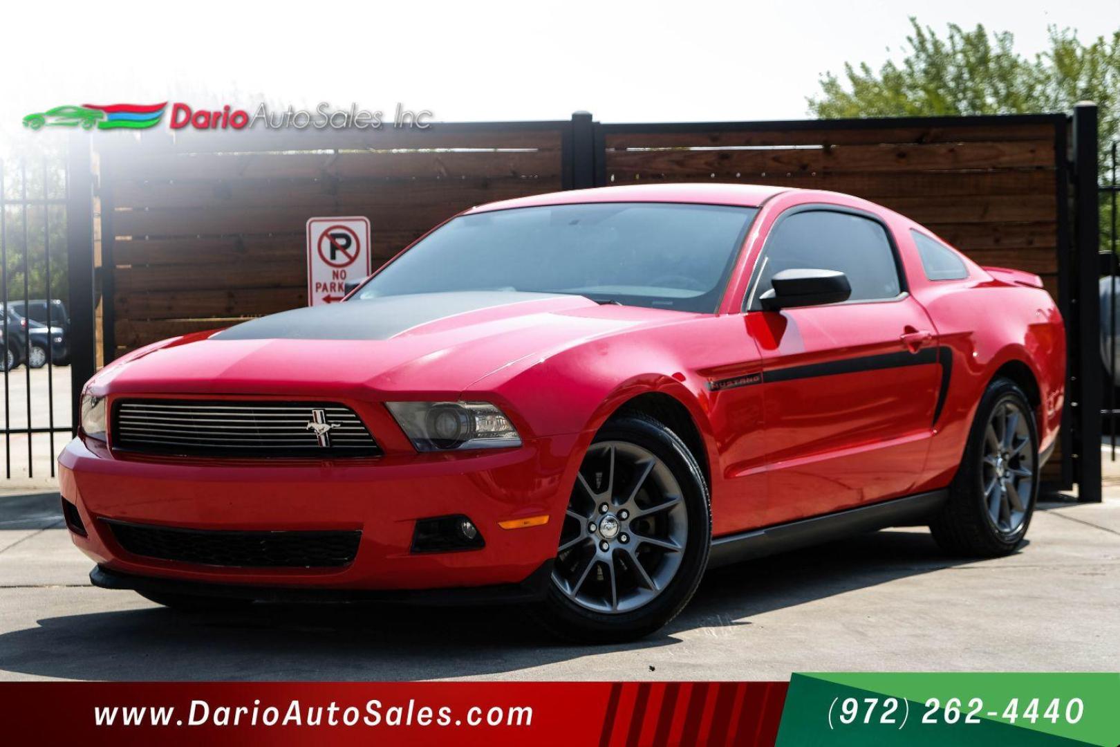 2011 Red Ford Mustang V6 Coupe (1ZVBP8AM4B5) with an 3.7L V6 DOHC 24V engine, located at 2401 E Main St., Grand Prairie, TX, 75050, (972) 262-4440, 32.748981, -96.969643 - Photo#0