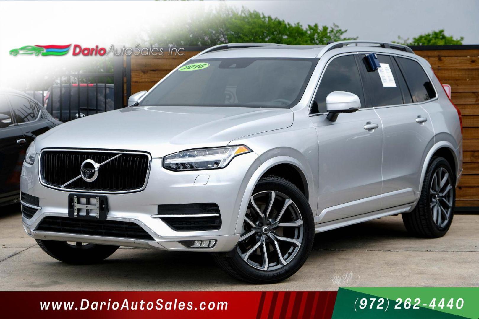 2016 Gray Volvo XC90 T6 Momentum AWD (YV4A22PK8G1) with an 2.0L L4 DOHC 16V engine, 8-Speed Automatic transmission, located at 2401 E Main St., Grand Prairie, TX, 75050, (972) 262-4440, 32.748981, -96.969643 - Photo#0