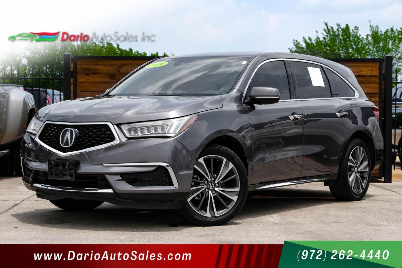 2019 gray Acura MDX SH-AWD 9-Spd AT w/Tech Package (5J8YD4H57KL) with an 3.5L V6 SOHC 24V engine, 9-Speed Automatic transmission, located at 2401 E Main St., Grand Prairie, TX, 75050, (972) 262-4440, 32.748981, -96.969643 - Photo#0