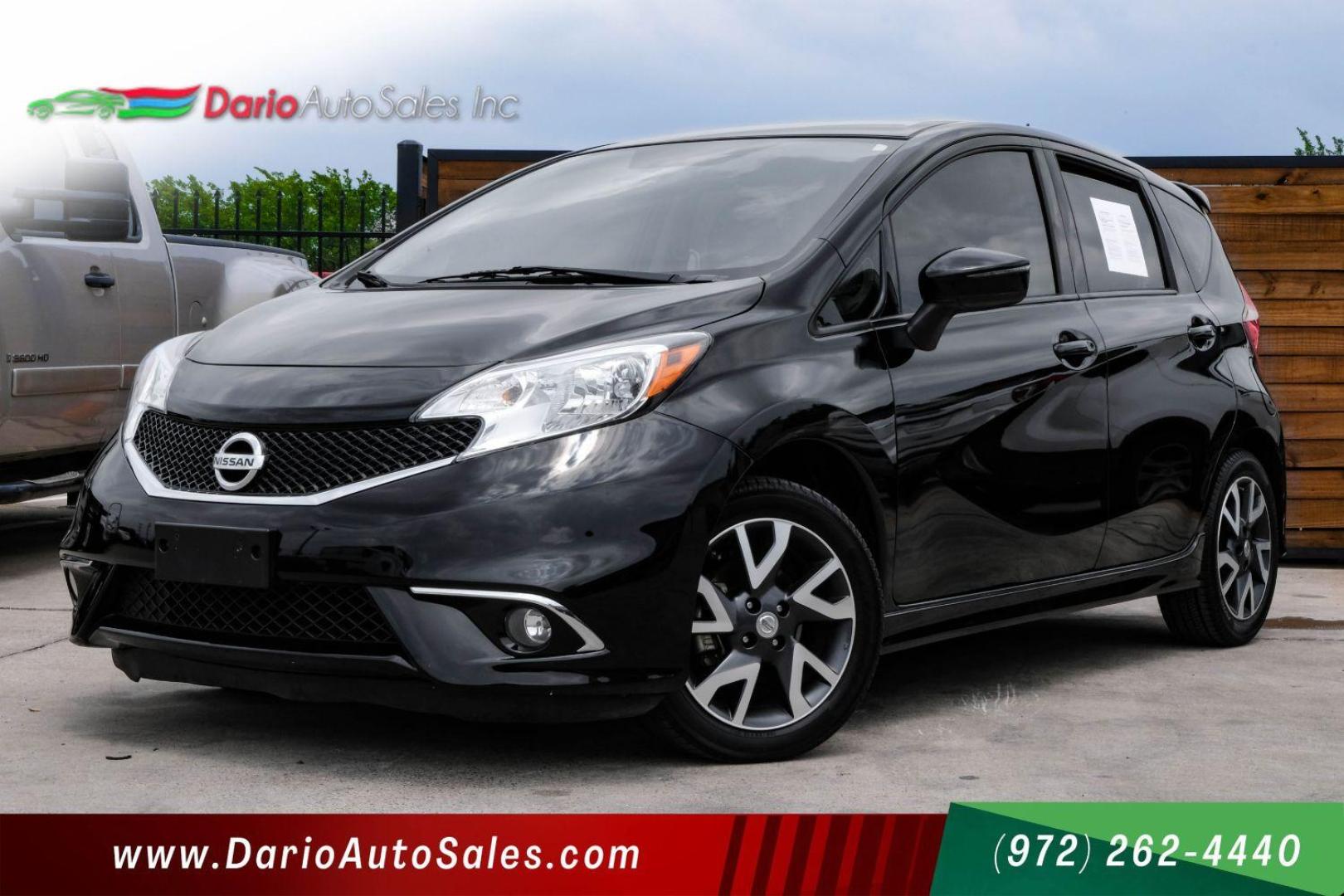 2015 black Nissan Versa Note SR (3N1CE2CP3FL) with an 1.6L L4 DOHC 16V engine, Continuously Variable Transmission transmission, located at 2401 E Main St., Grand Prairie, TX, 75050, (972) 262-4440, 32.748981, -96.969643 - Photo#0