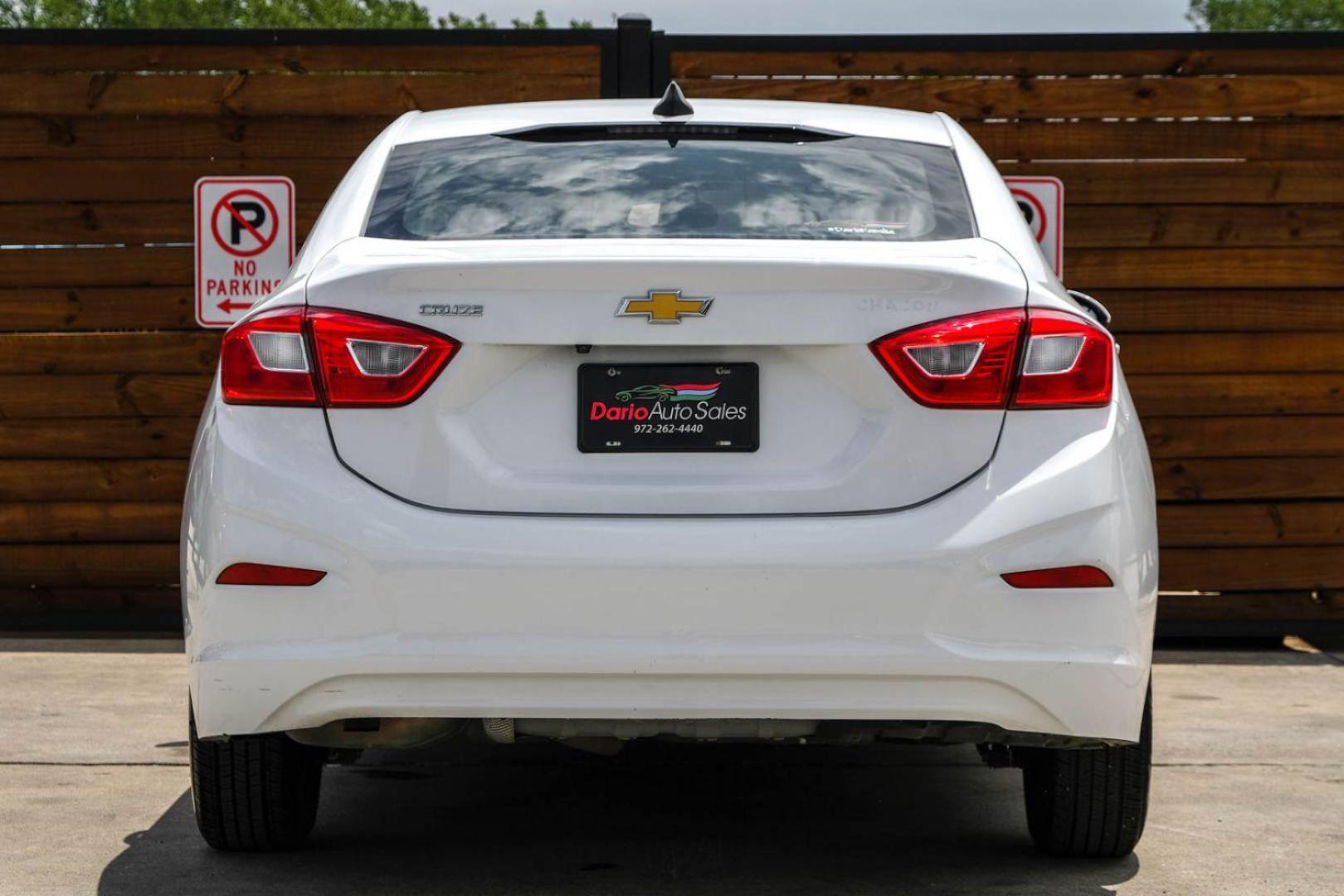 2018 WHITE Chevrolet Cruze LS Auto (1G1BC5SM0J7) with an 1.4L L4 DOHC 16V TURBO engine, 6-Speed Automatic transmission, located at 2401 E Main St., Grand Prairie, TX, 75050, (972) 262-4440, 32.748981, -96.969643 - Photo#6