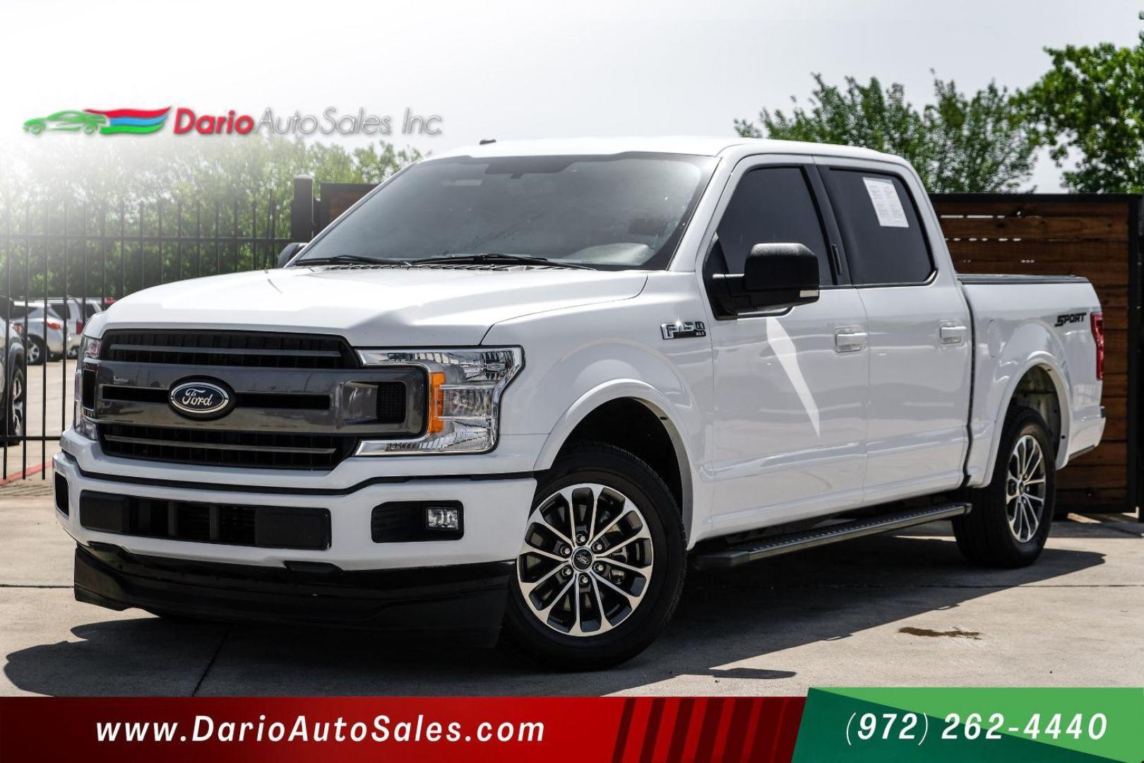 2018 WHITE Ford F-150 XLT SuperCrew 5.5-ft. Bed 2WD (1FTEW1CP4JK) with an 2.7L V6 DOHC 24V engine, 6-Speed Automatic transmission, located at 2401 E Main St., Grand Prairie, TX, 75050, (972) 262-4440, 32.748981, -96.969643 - Photo#0