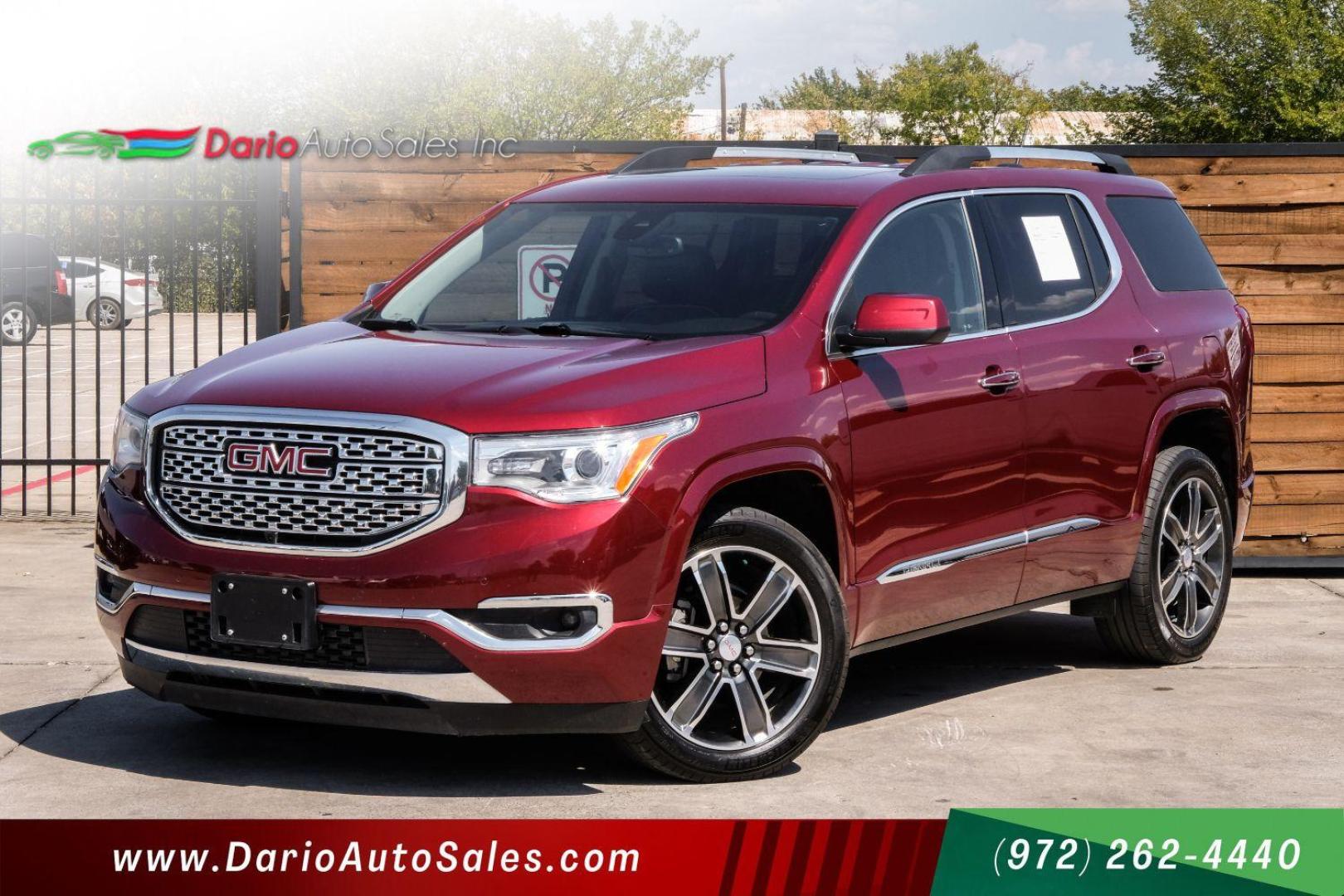 2017 RED GMC Acadia Denali AWD (1GKKNXLS7HZ) with an 3.6L V6 DOHC 24V engine, 6-Speed Automatic transmission, located at 2401 E Main St., Grand Prairie, TX, 75050, (972) 262-4440, 32.748981, -96.969643 - Photo#0