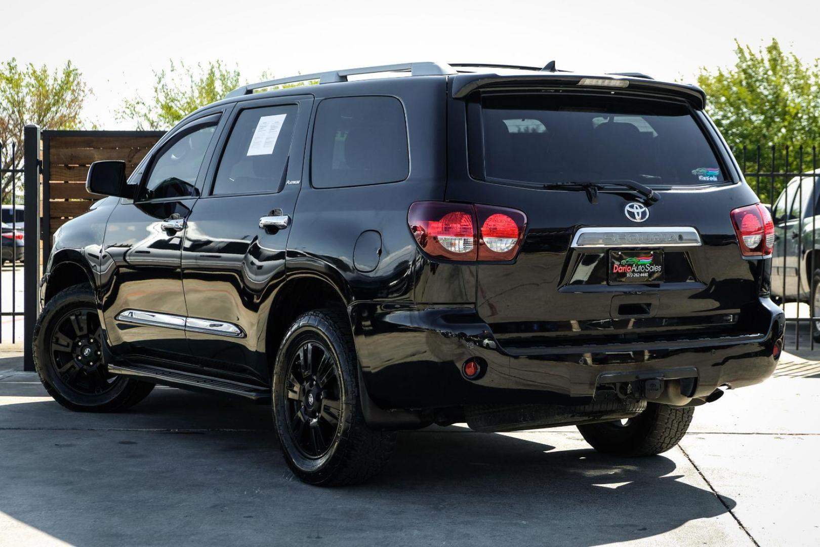 2019 Black Toyota Sequoia Plantium 4WD (5TDDY5G17KS) with an 5.7L V8 DOHC 32V engine, 6-Speed Automatic transmission, located at 2401 E Main St., Grand Prairie, TX, 75050, (972) 262-4440, 32.748981, -96.969643 - Photo#7