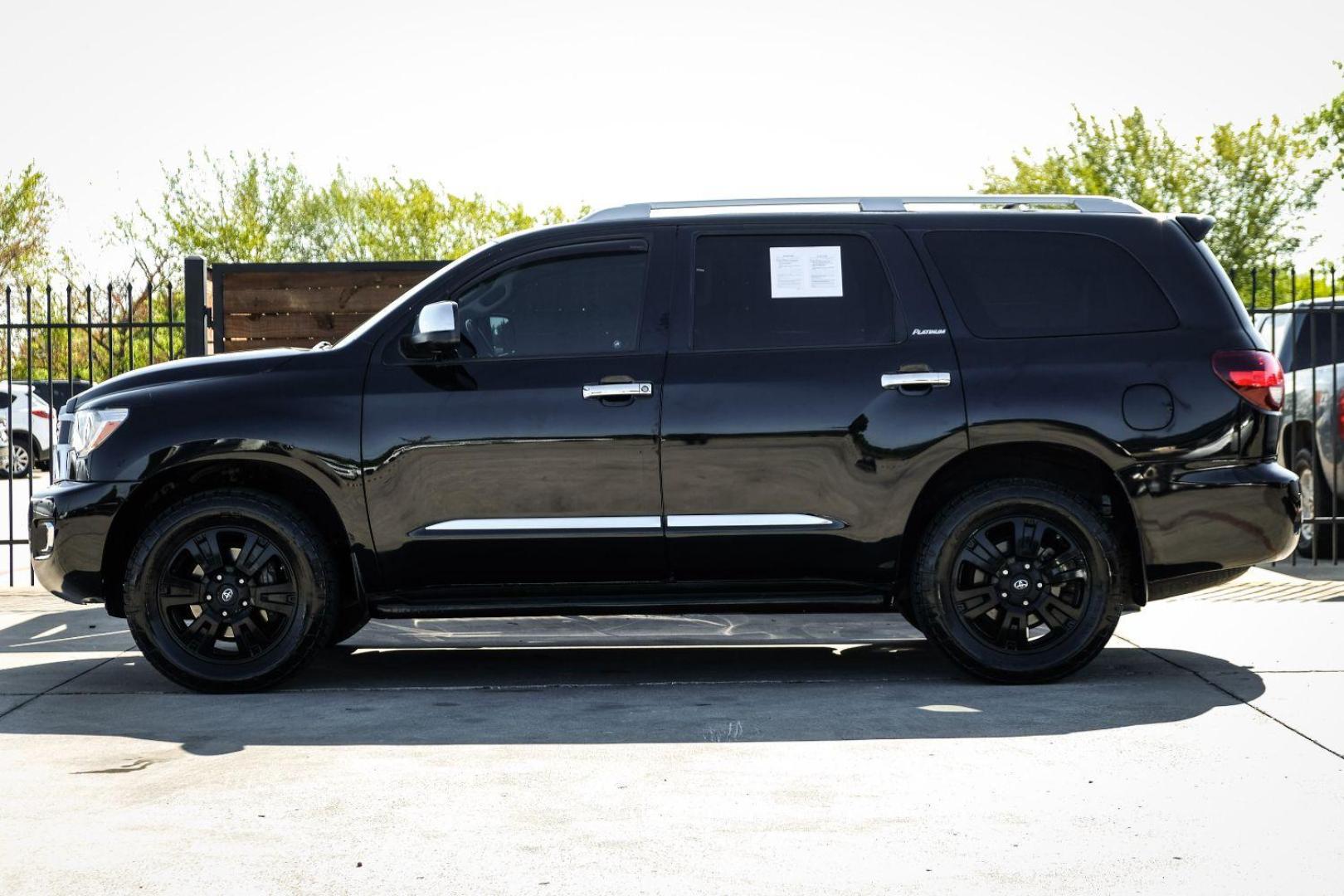 2019 Black Toyota Sequoia Plantium 4WD (5TDDY5G17KS) with an 5.7L V8 DOHC 32V engine, 6-Speed Automatic transmission, located at 2401 E Main St., Grand Prairie, TX, 75050, (972) 262-4440, 32.748981, -96.969643 - Photo#8