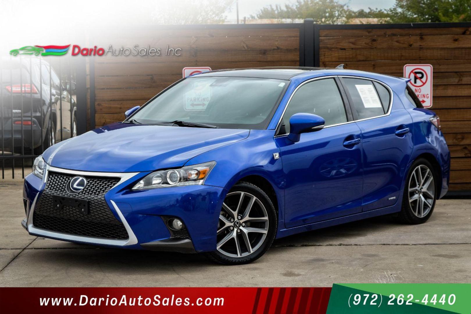 2015 BLUE Lexus CT 200h Base (JTHKD5BH3F2) with an 1.8L L4 HYBRID engine, Continuously Variable Transmission transmission, located at 2401 E Main St., Grand Prairie, TX, 75050, (972) 262-4440, 32.748981, -96.969643 - Photo#0