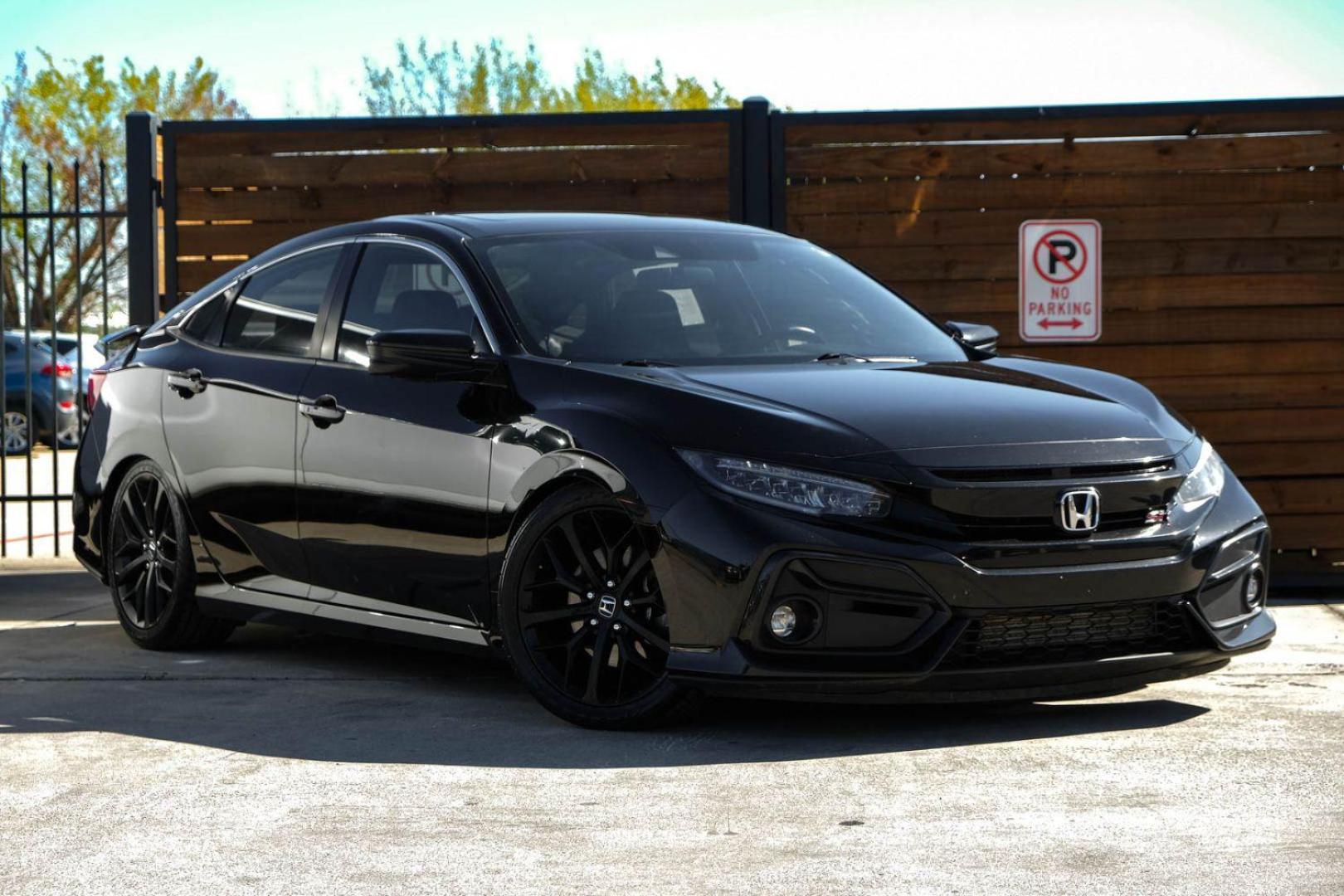 2020 BLACK Honda Civic Si 4dr Sedan 6M (2HGFC1E59LH) with an 1.5L L4 DOHC 16V TURBO engine, 6-Speed Manual transmission, located at 2401 E Main St., Grand Prairie, TX, 75050, (972) 262-4440, 32.748981, -96.969643 - Photo#3