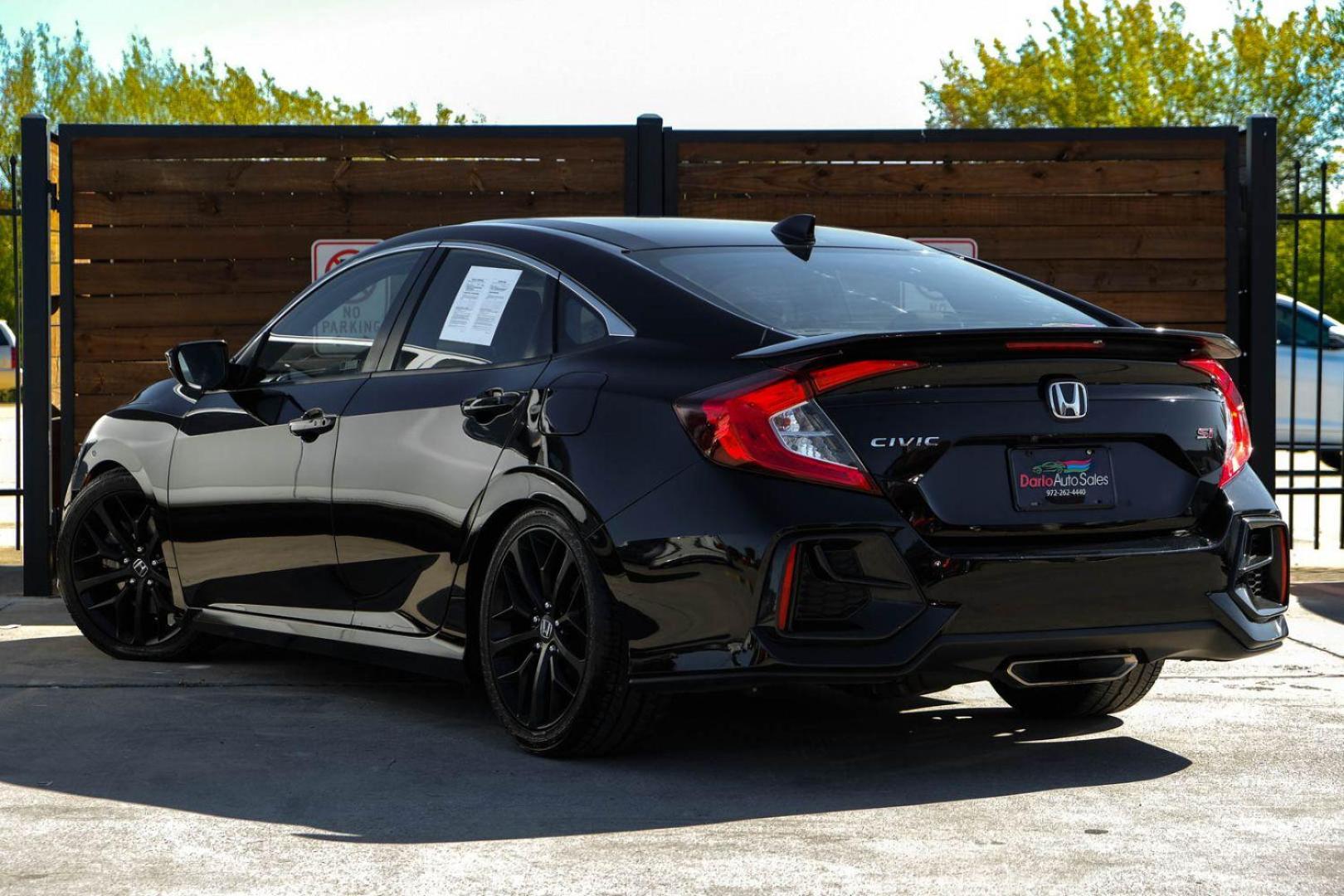 2020 BLACK Honda Civic Si 4dr Sedan 6M (2HGFC1E59LH) with an 1.5L L4 DOHC 16V TURBO engine, 6-Speed Manual transmission, located at 2401 E Main St., Grand Prairie, TX, 75050, (972) 262-4440, 32.748981, -96.969643 - Photo#7