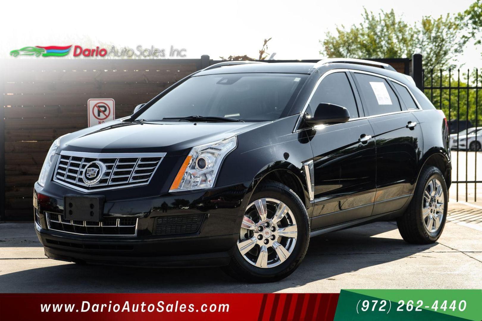 2015 BLACK Cadillac SRX Luxury Collection FWD (3GYFNBE36FS) with an 3.6L V6 DOHC 24V FFV engine, 6-Speed Automatic transmission, located at 2401 E Main St., Grand Prairie, TX, 75050, (972) 262-4440, 32.748981, -96.969643 - Photo#0