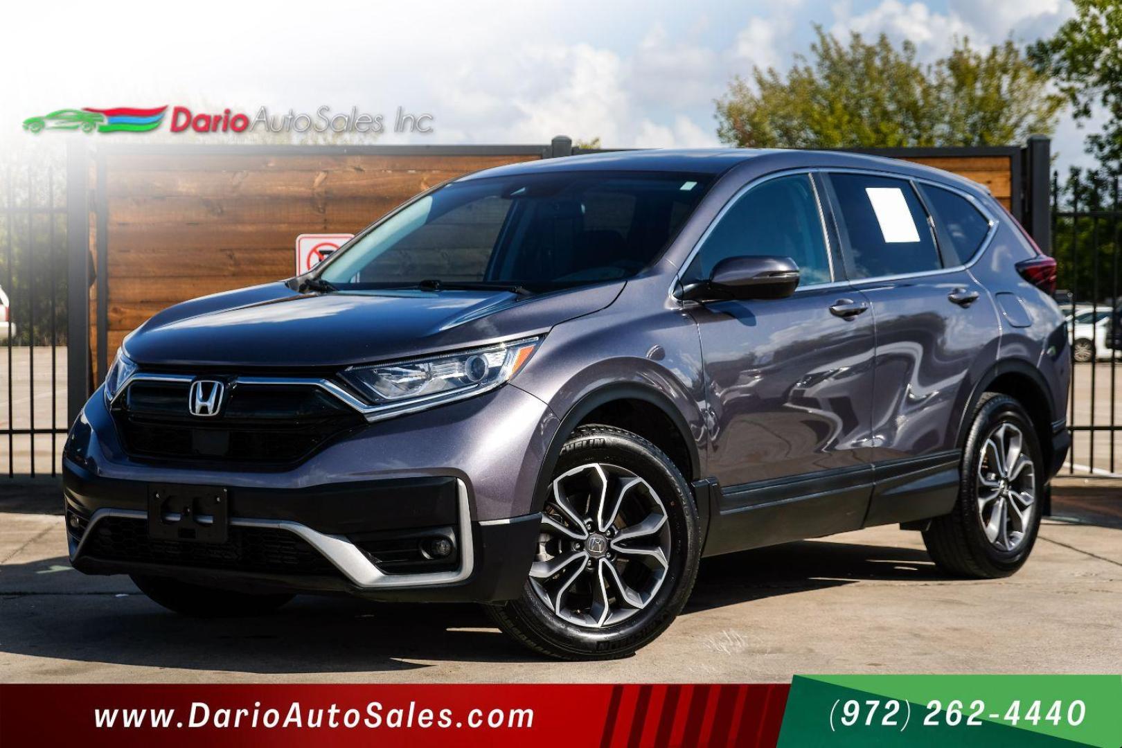 2021 GRAY Honda CR-V EX AWD (7FARW2H54ME) with an 1.5L L4 16V DOHC TURBO engine, Continuously Variable Transmission transmission, located at 2401 E Main St., Grand Prairie, TX, 75050, (972) 262-4440, 32.748981, -96.969643 - Photo#0