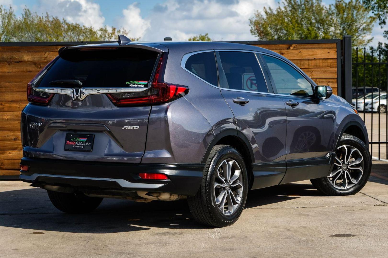 2021 GRAY Honda CR-V EX AWD (7FARW2H54ME) with an 1.5L L4 16V DOHC TURBO engine, Continuously Variable Transmission transmission, located at 2401 E Main St., Grand Prairie, TX, 75050, (972) 262-4440, 32.748981, -96.969643 - Photo#5