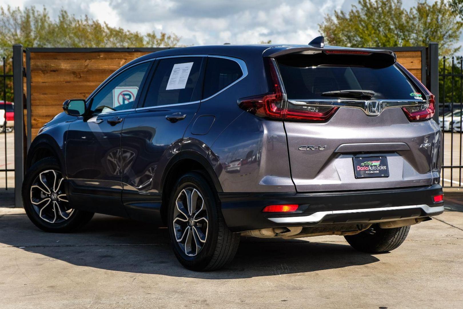 2021 GRAY Honda CR-V EX AWD (7FARW2H54ME) with an 1.5L L4 16V DOHC TURBO engine, Continuously Variable Transmission transmission, located at 2401 E Main St., Grand Prairie, TX, 75050, (972) 262-4440, 32.748981, -96.969643 - Photo#7