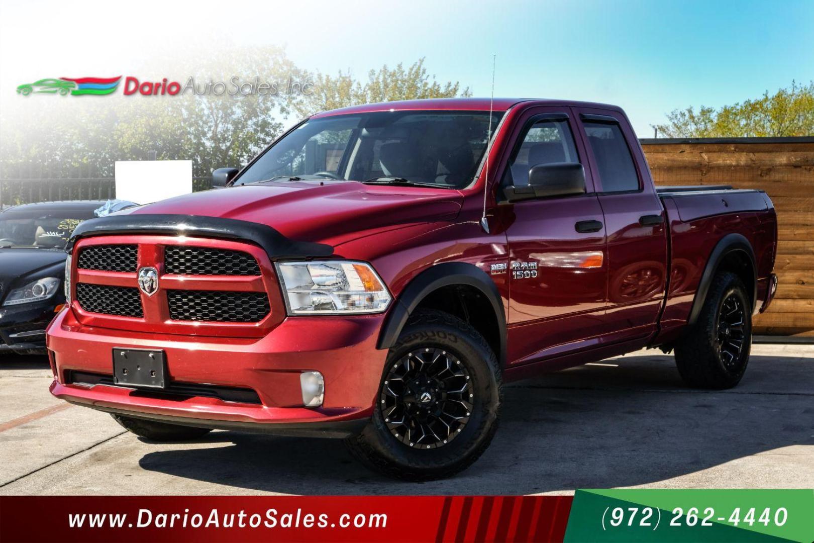 2013 MAROON RAM 1500 Tradesman Quad Cab 4WD (1C6RR7FTXDS) with an 5.7L V8 OHV 16V engine, 6-Speed Automatic transmission, located at 2401 E Main St., Grand Prairie, TX, 75050, (972) 262-4440, 32.748981, -96.969643 - Photo#0