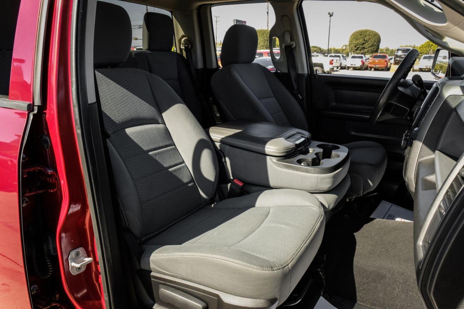 2013 MAROON RAM 1500 Tradesman Quad Cab 4WD (1C6RR7FTXDS) with an 5.7L V8 OHV 16V engine, 6-Speed Automatic transmission, located at 2401 E Main St., Grand Prairie, TX, 75050, (972) 262-4440, 32.748981, -96.969643 - Photo#26