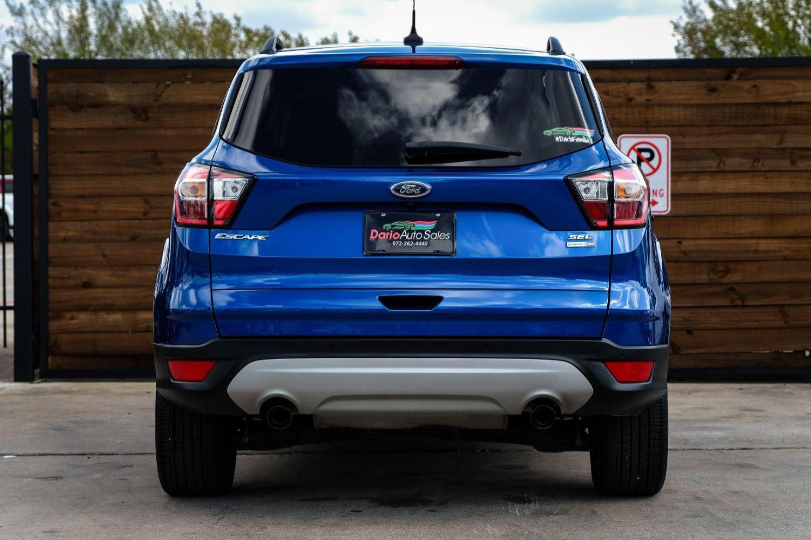 2018 BLUE Ford Escape SEL 4WD (1FMCU9HD5JU) with an 1.5L L4 DOHC 16V engine, 6-Speed Automatic transmission, located at 2401 E Main St., Grand Prairie, TX, 75050, (972) 262-4440, 32.748981, -96.969643 - Photo#6