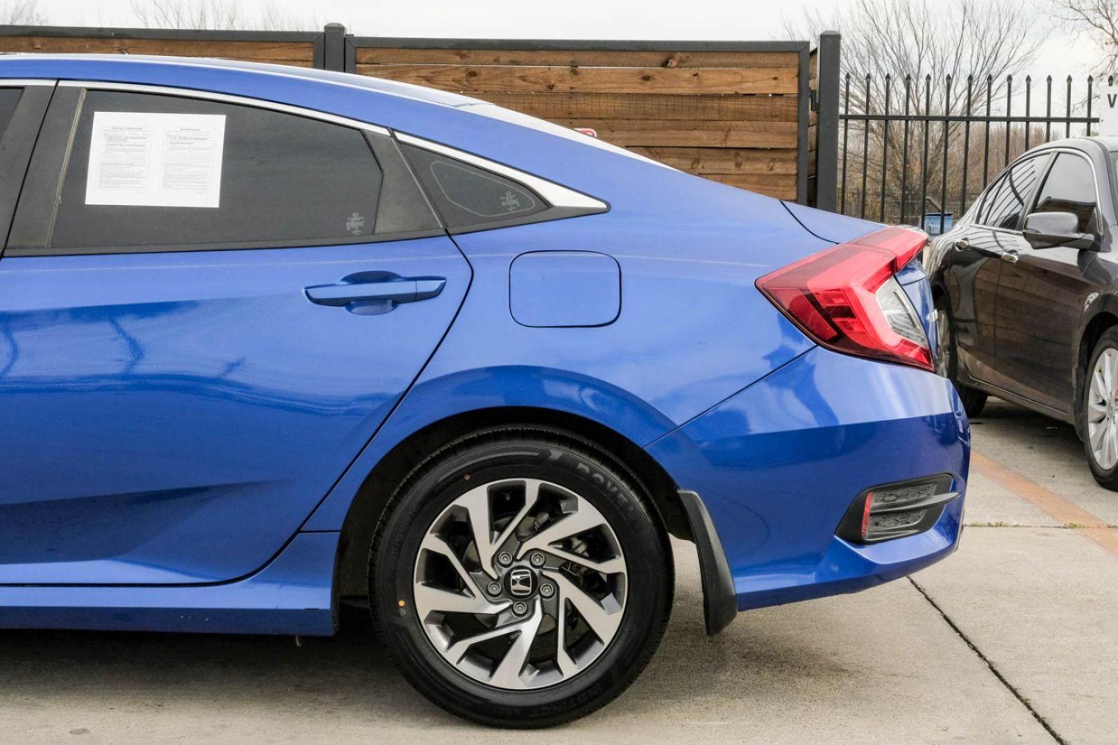 2019 BLUE Honda Civic LX Honda Sensing Sedan CVT (19XFC2F62KE) with an 2.0L L4 DOHC 16V engine, Continuously Variable Transmission transmission, located at 2401 E Main St., Grand Prairie, TX, 75050, (972) 262-4440, 32.748981, -96.969643 - Photo#9