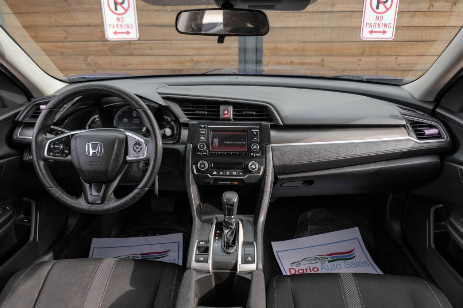 2019 BLUE Honda Civic LX Honda Sensing Sedan CVT (19XFC2F62KE) with an 2.0L L4 DOHC 16V engine, Continuously Variable Transmission transmission, located at 2401 E Main St., Grand Prairie, TX, 75050, (972) 262-4440, 32.748981, -96.969643 - Photo#10