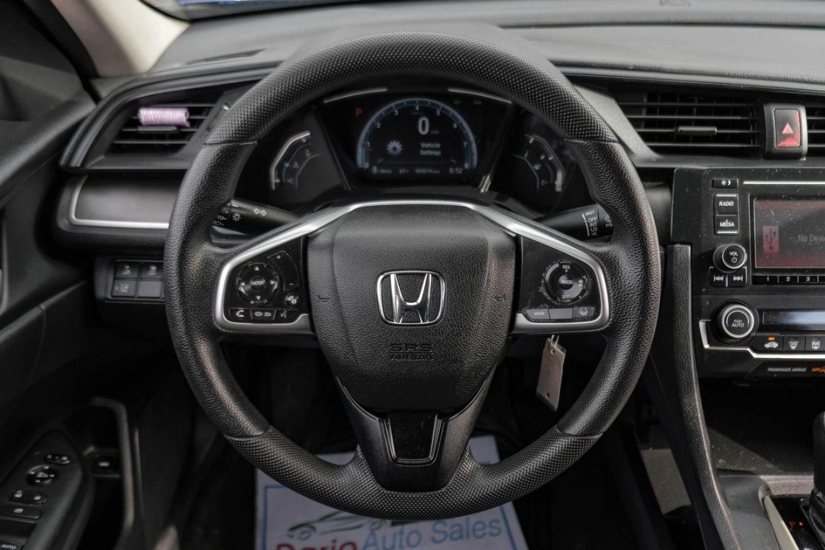 2019 BLUE Honda Civic LX Honda Sensing Sedan CVT (19XFC2F62KE) with an 2.0L L4 DOHC 16V engine, Continuously Variable Transmission transmission, located at 2401 E Main St., Grand Prairie, TX, 75050, (972) 262-4440, 32.748981, -96.969643 - Photo#12