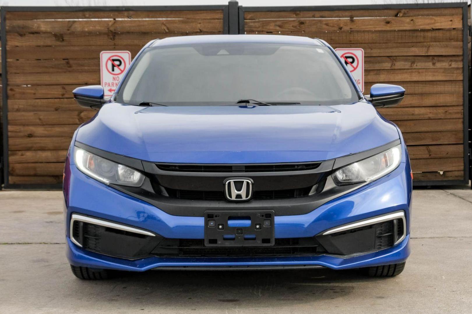 2019 BLUE Honda Civic LX Honda Sensing Sedan CVT (19XFC2F62KE) with an 2.0L L4 DOHC 16V engine, Continuously Variable Transmission transmission, located at 2401 E Main St., Grand Prairie, TX, 75050, (972) 262-4440, 32.748981, -96.969643 - Photo#2