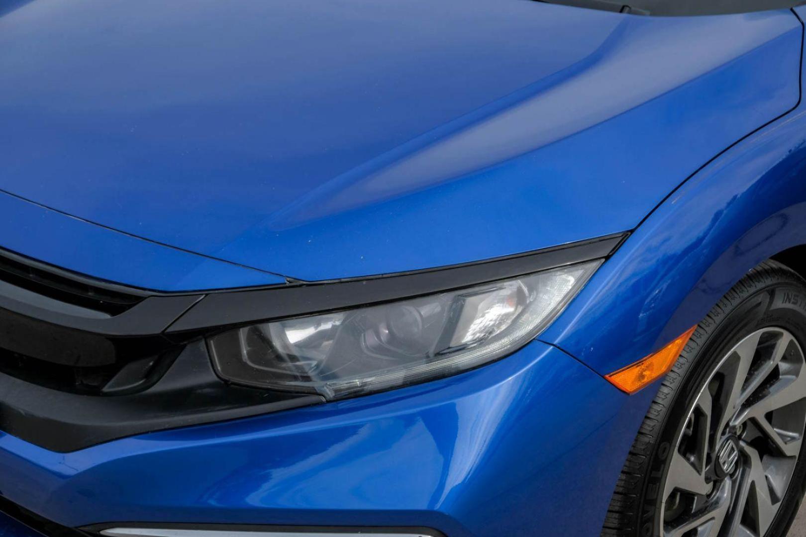 2019 BLUE Honda Civic LX Honda Sensing Sedan CVT (19XFC2F62KE) with an 2.0L L4 DOHC 16V engine, Continuously Variable Transmission transmission, located at 2401 E Main St., Grand Prairie, TX, 75050, (972) 262-4440, 32.748981, -96.969643 - Photo#37