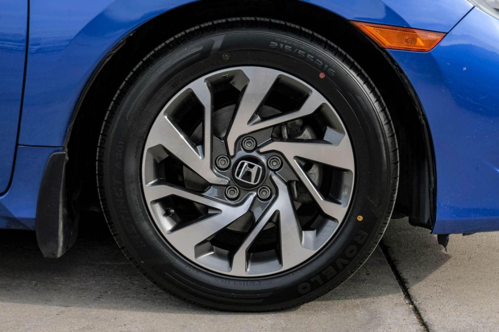 2019 BLUE Honda Civic LX Honda Sensing Sedan CVT (19XFC2F62KE) with an 2.0L L4 DOHC 16V engine, Continuously Variable Transmission transmission, located at 2401 E Main St., Grand Prairie, TX, 75050, (972) 262-4440, 32.748981, -96.969643 - Photo#44