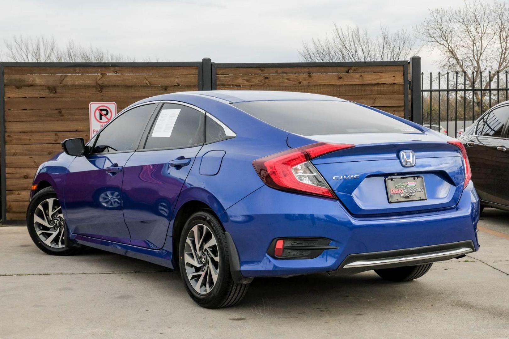 2019 BLUE Honda Civic LX Honda Sensing Sedan CVT (19XFC2F62KE) with an 2.0L L4 DOHC 16V engine, Continuously Variable Transmission transmission, located at 2401 E Main St., Grand Prairie, TX, 75050, (972) 262-4440, 32.748981, -96.969643 - Photo#6