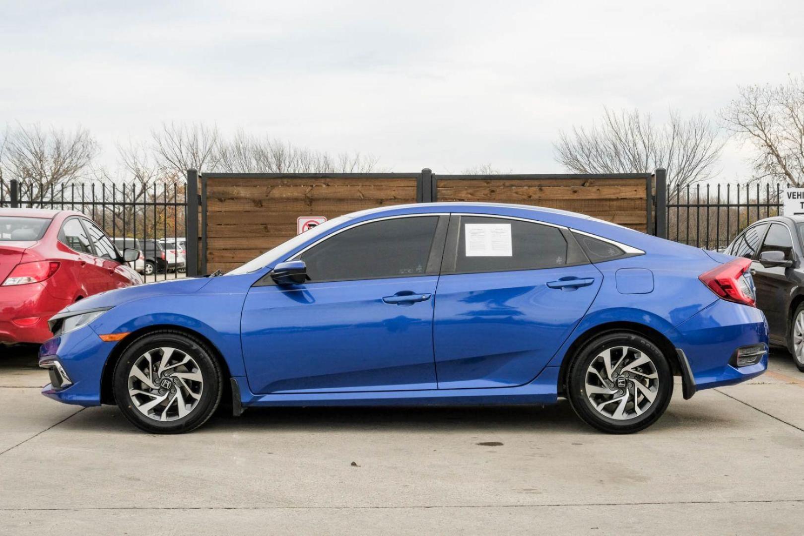 2019 BLUE Honda Civic LX Honda Sensing Sedan CVT (19XFC2F62KE) with an 2.0L L4 DOHC 16V engine, Continuously Variable Transmission transmission, located at 2401 E Main St., Grand Prairie, TX, 75050, (972) 262-4440, 32.748981, -96.969643 - Photo#7