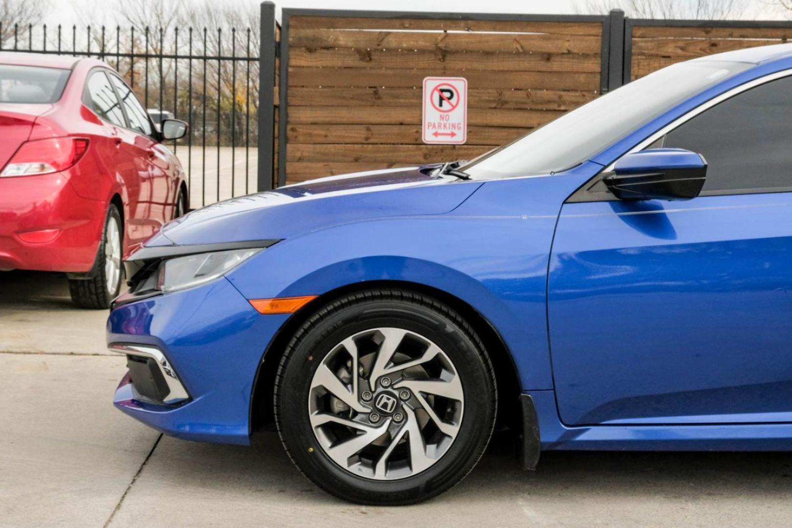 2019 BLUE Honda Civic LX Honda Sensing Sedan CVT (19XFC2F62KE) with an 2.0L L4 DOHC 16V engine, Continuously Variable Transmission transmission, located at 2401 E Main St., Grand Prairie, TX, 75050, (972) 262-4440, 32.748981, -96.969643 - Photo#8