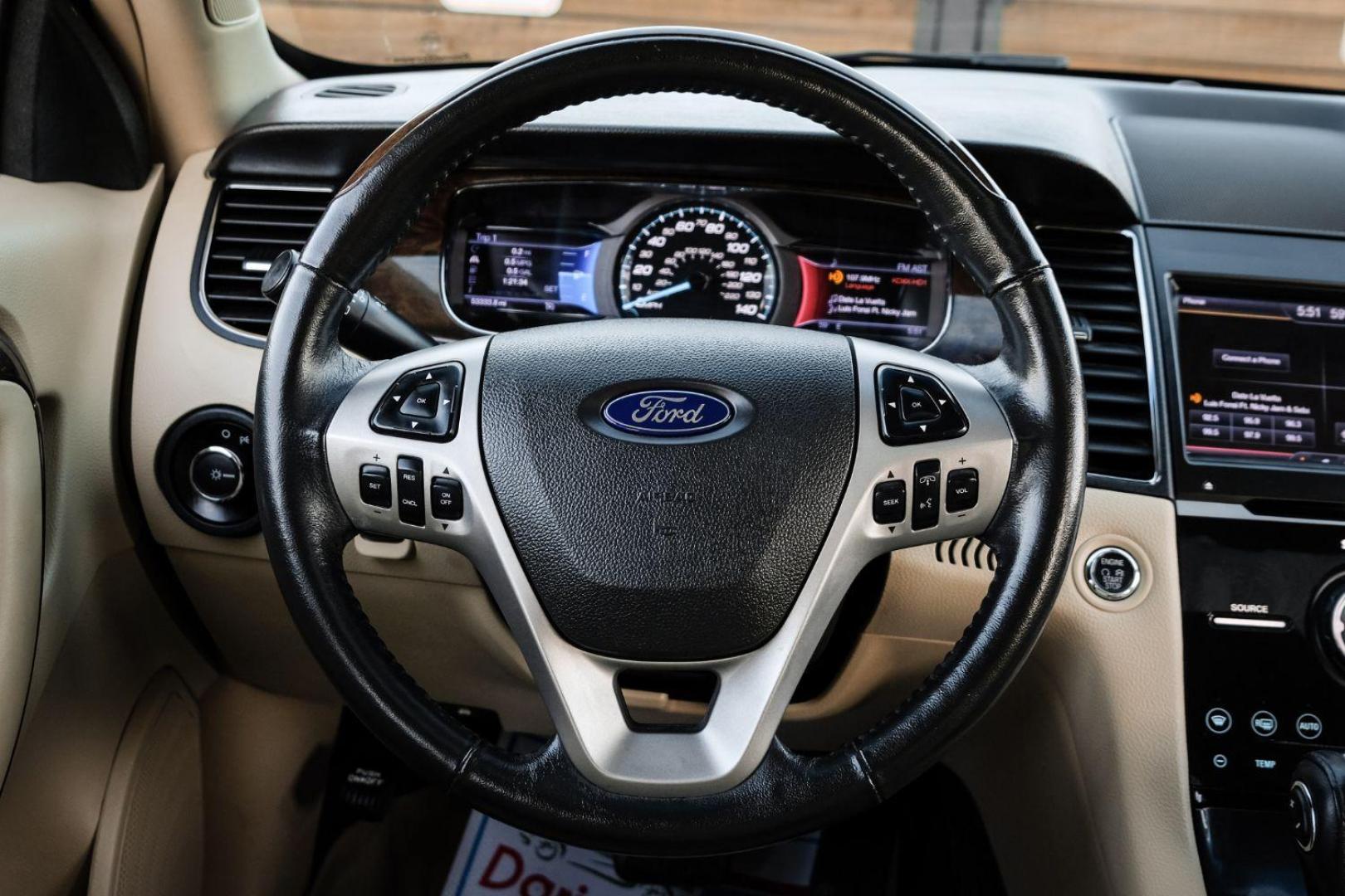 2013 WHITE Ford Taurus Limited FWD (1FAHP2F97DG) with an 2.0L L4 DOHC 16V engine, 6-Speed Automatic transmission, located at 2401 E Main St., Grand Prairie, TX, 75050, (972) 262-4440, 32.748981, -96.969643 - Photo#14