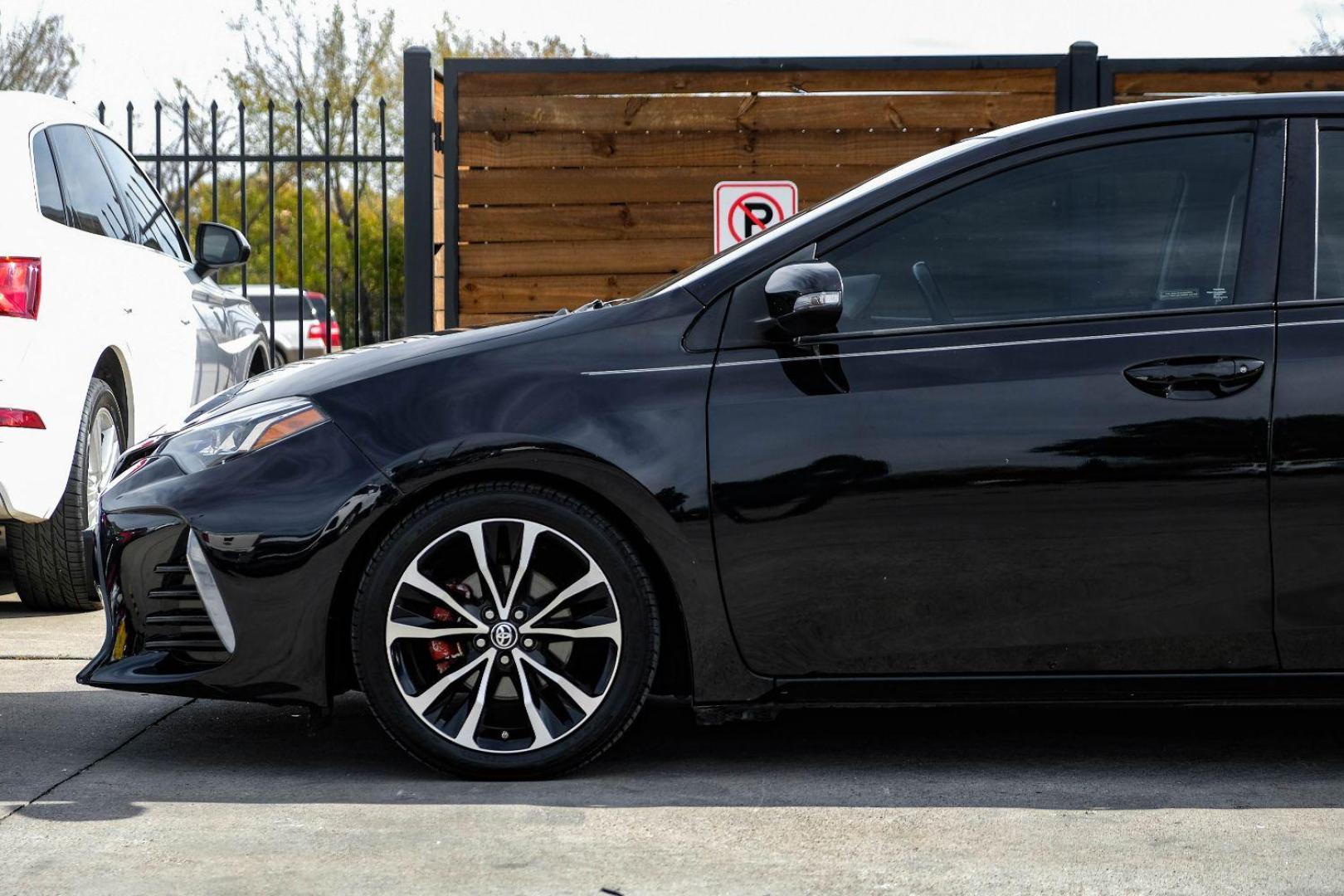 2017 BLACK Toyota Corolla XSE CVT (5YFBURHE5HP) with an 1.8L L4 DOHC 16V engine, Continuously Variable Transmission transmission, located at 2401 E Main St., Grand Prairie, TX, 75050, (972) 262-4440, 32.748981, -96.969643 - Photo#9