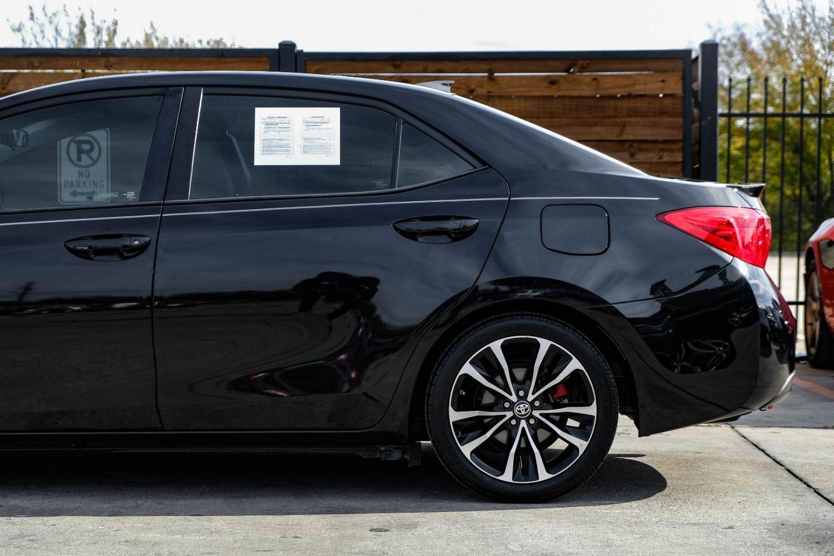 2017 BLACK Toyota Corolla XSE CVT (5YFBURHE5HP) with an 1.8L L4 DOHC 16V engine, Continuously Variable Transmission transmission, located at 2401 E Main St., Grand Prairie, TX, 75050, (972) 262-4440, 32.748981, -96.969643 - Photo#10