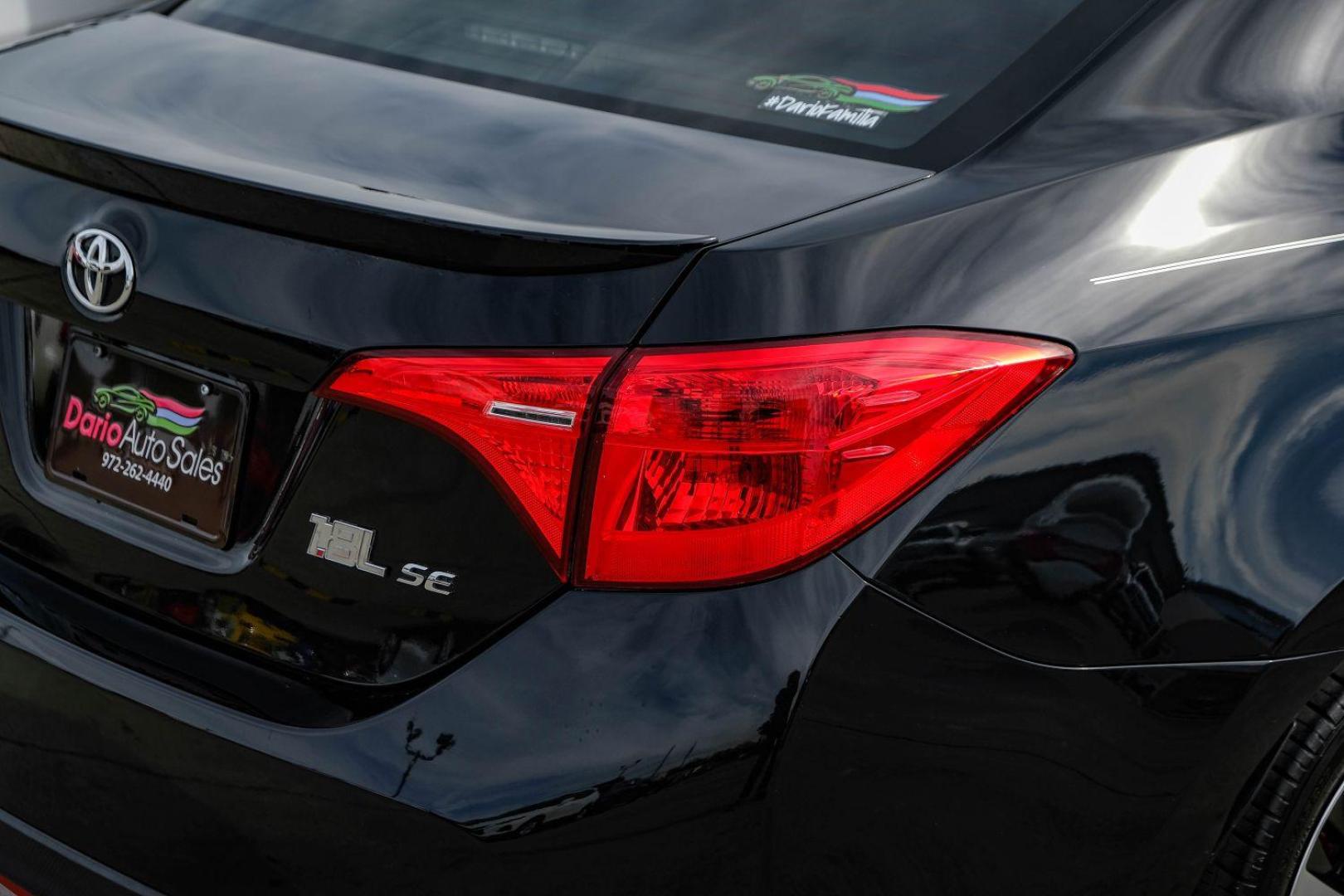 2017 BLACK Toyota Corolla XSE CVT (5YFBURHE5HP) with an 1.8L L4 DOHC 16V engine, Continuously Variable Transmission transmission, located at 2401 E Main St., Grand Prairie, TX, 75050, (972) 262-4440, 32.748981, -96.969643 - Photo#40