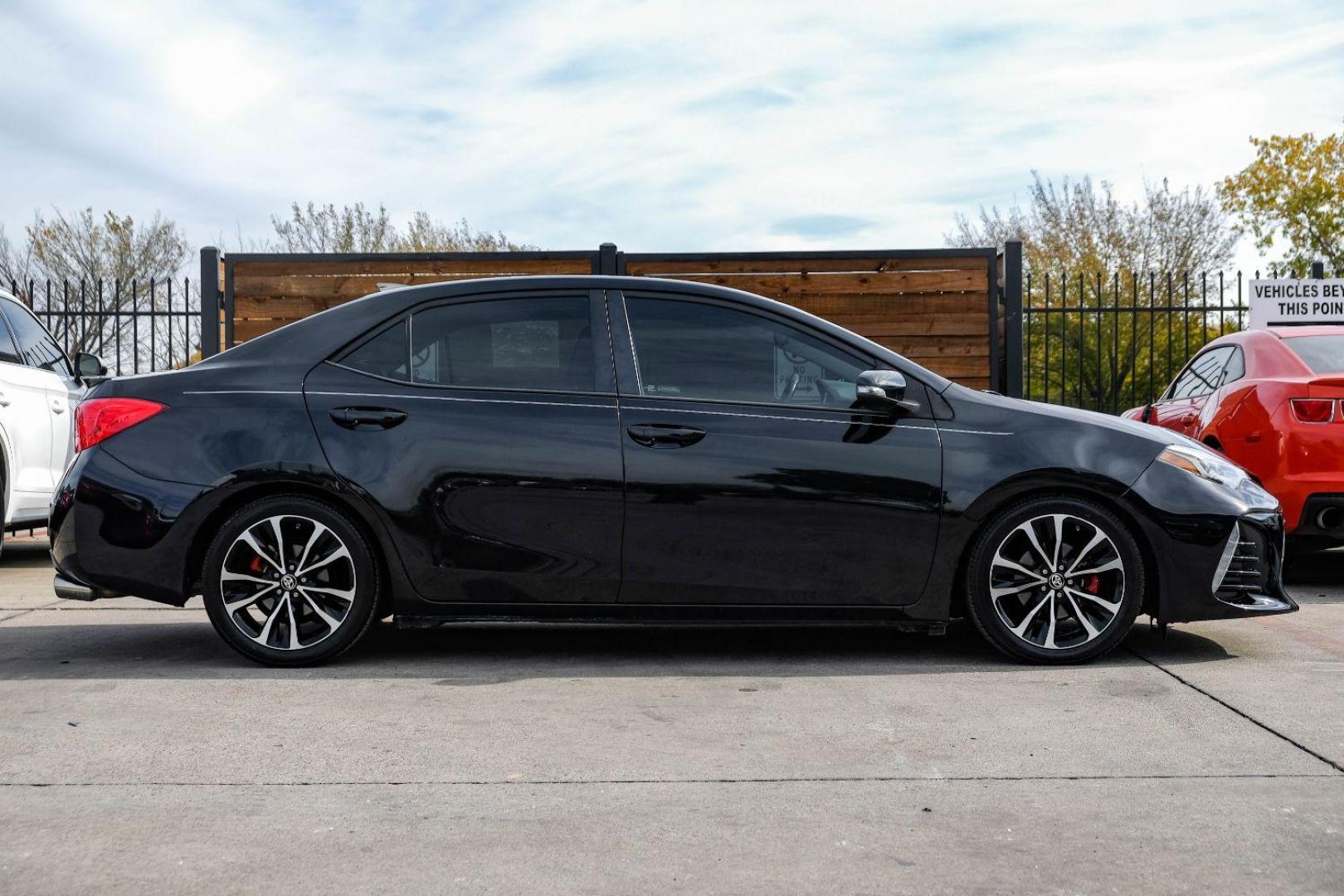 2017 BLACK Toyota Corolla XSE CVT (5YFBURHE5HP) with an 1.8L L4 DOHC 16V engine, Continuously Variable Transmission transmission, located at 2401 E Main St., Grand Prairie, TX, 75050, (972) 262-4440, 32.748981, -96.969643 - Photo#4