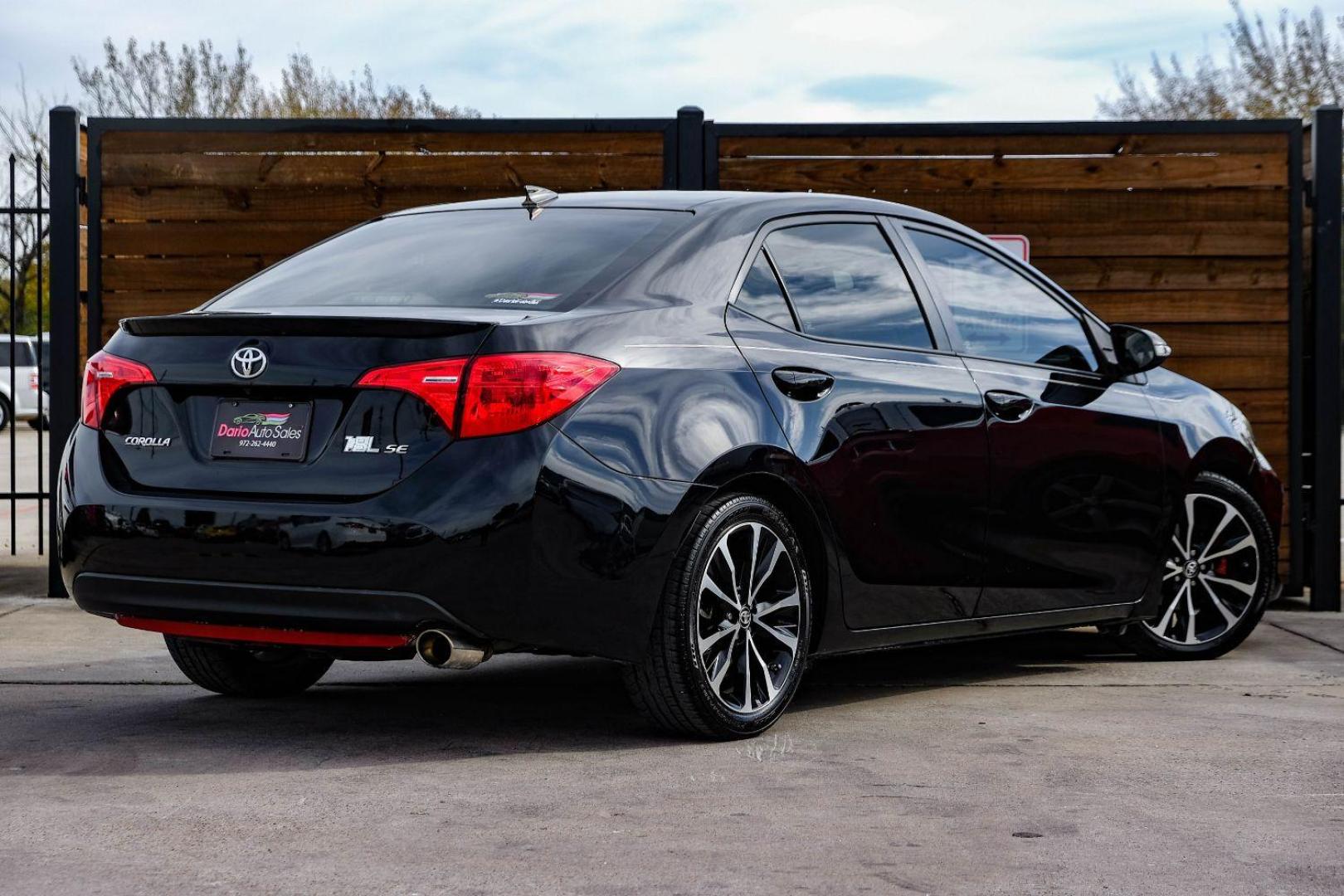 2017 BLACK Toyota Corolla XSE CVT (5YFBURHE5HP) with an 1.8L L4 DOHC 16V engine, Continuously Variable Transmission transmission, located at 2401 E Main St., Grand Prairie, TX, 75050, (972) 262-4440, 32.748981, -96.969643 - Photo#5