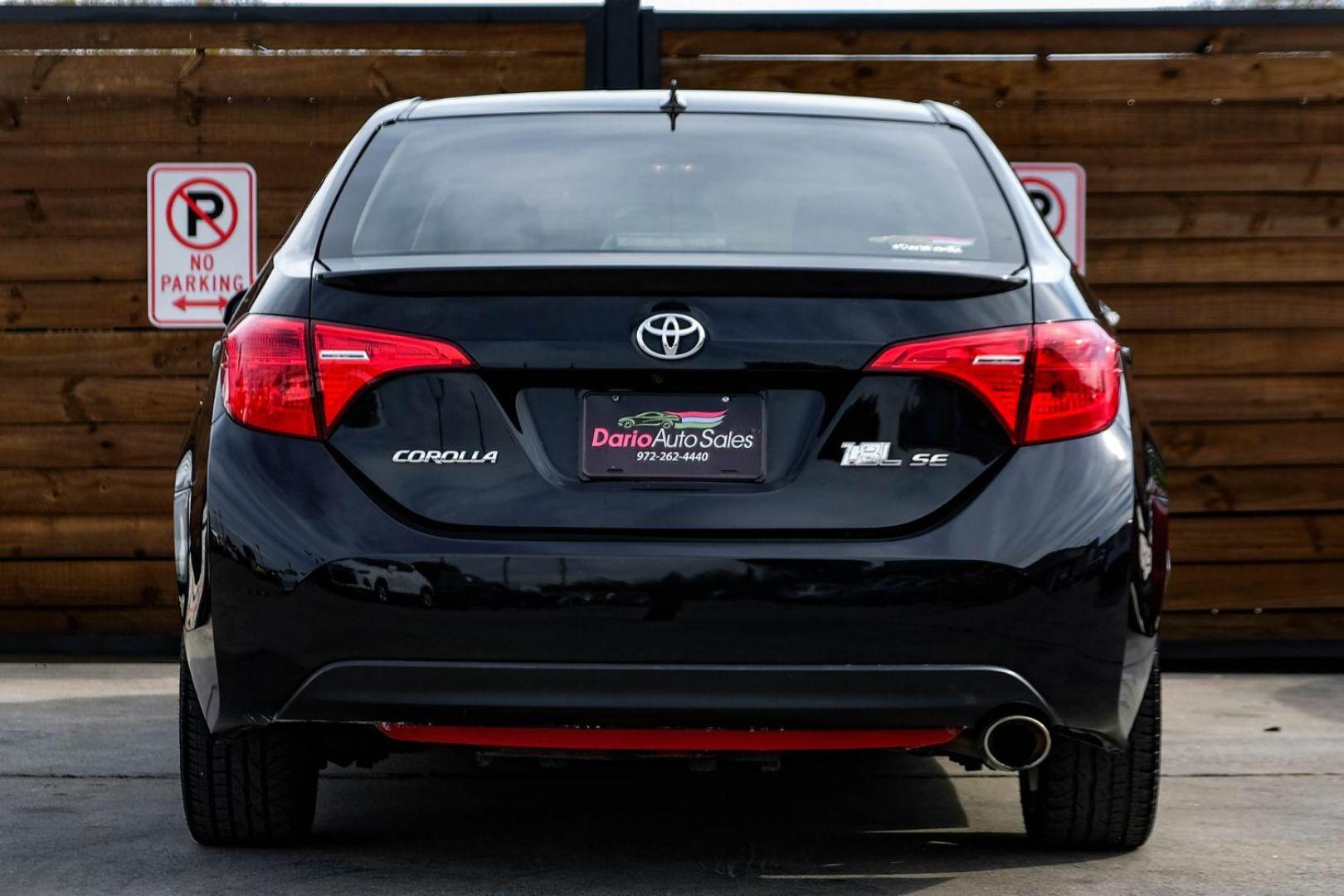 2017 BLACK Toyota Corolla XSE CVT (5YFBURHE5HP) with an 1.8L L4 DOHC 16V engine, Continuously Variable Transmission transmission, located at 2401 E Main St., Grand Prairie, TX, 75050, (972) 262-4440, 32.748981, -96.969643 - Photo#6