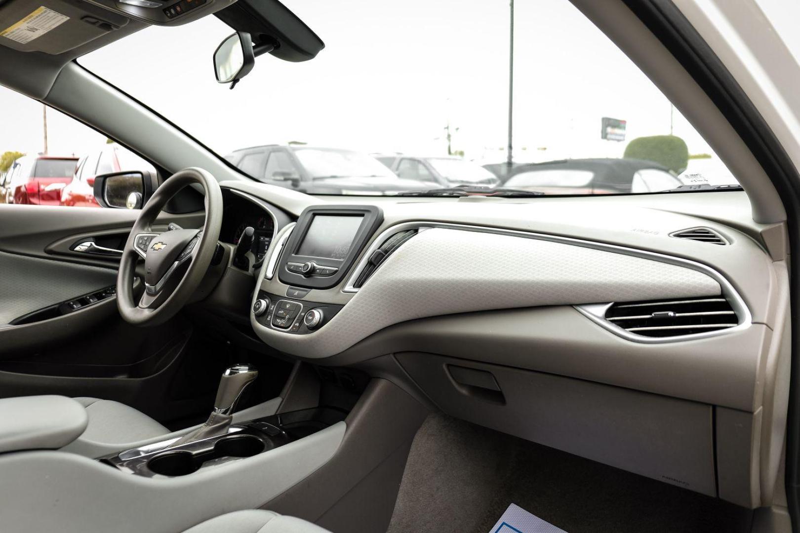 2017 WHITE Chevrolet Malibu LS (1G1ZB5ST7HF) with an 1.5L L4 DOHC 16V engine, 6-Speed Automatic transmission, located at 2401 E Main St., Grand Prairie, TX, 75050, (972) 262-4440, 32.748981, -96.969643 - Photo#11