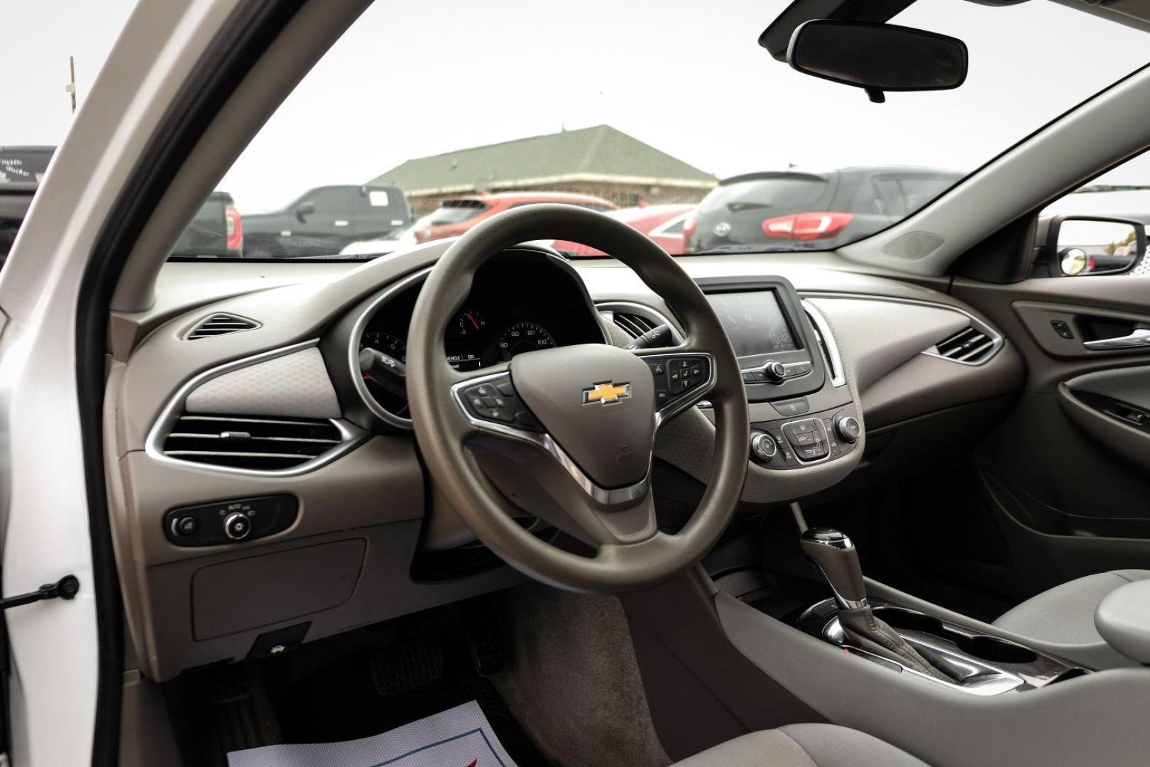 2017 WHITE Chevrolet Malibu LS (1G1ZB5ST7HF) with an 1.5L L4 DOHC 16V engine, 6-Speed Automatic transmission, located at 2401 E Main St., Grand Prairie, TX, 75050, (972) 262-4440, 32.748981, -96.969643 - Photo#13