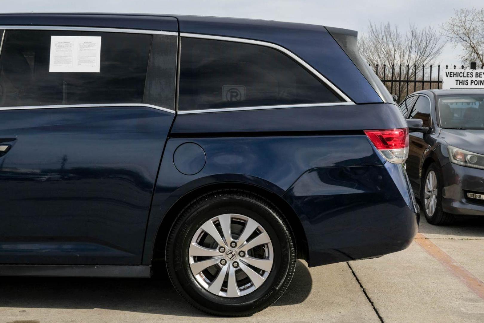 2015 BLUE Honda Odyssey EX-L (5FNRL5H65FB) with an 3.5L V6 SOHC 24V engine, 6-Speed Automatic transmission, located at 2401 E Main St., Grand Prairie, TX, 75050, (972) 262-4440, 32.748981, -96.969643 - Photo#10