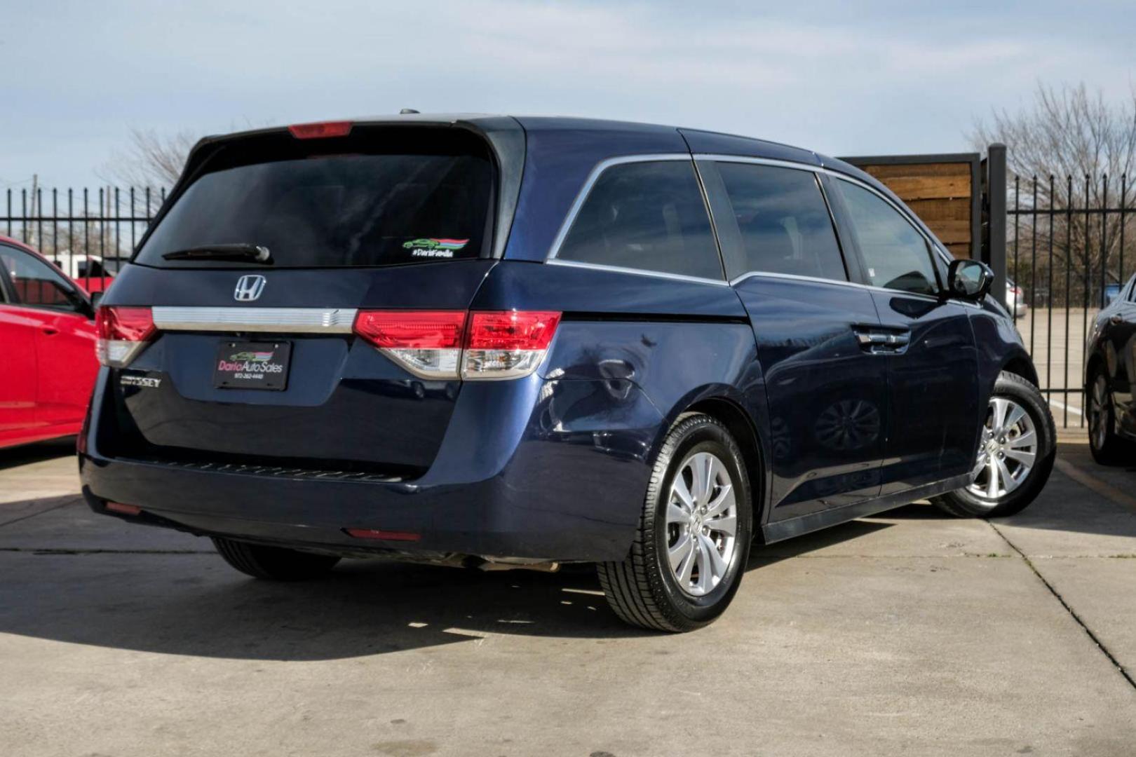 2015 BLUE Honda Odyssey EX-L (5FNRL5H65FB) with an 3.5L V6 SOHC 24V engine, 6-Speed Automatic transmission, located at 2401 E Main St., Grand Prairie, TX, 75050, (972) 262-4440, 32.748981, -96.969643 - Photo#5