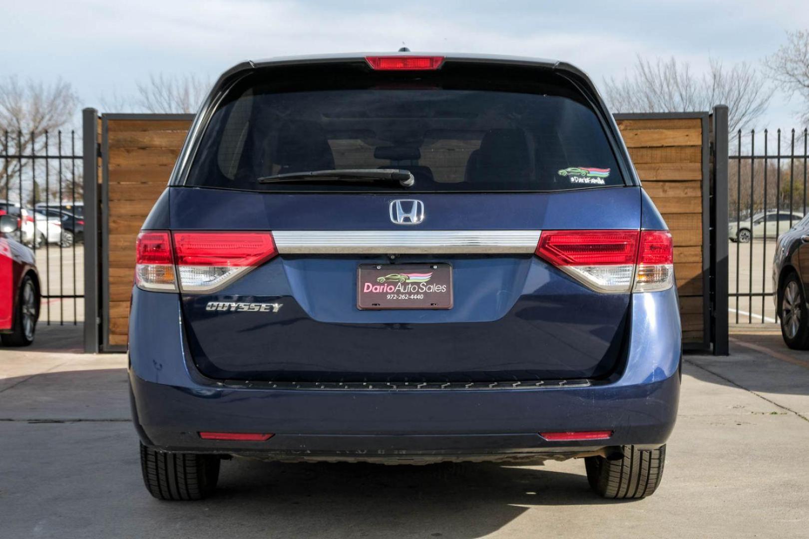 2015 BLUE Honda Odyssey EX-L (5FNRL5H65FB) with an 3.5L V6 SOHC 24V engine, 6-Speed Automatic transmission, located at 2401 E Main St., Grand Prairie, TX, 75050, (972) 262-4440, 32.748981, -96.969643 - Photo#6