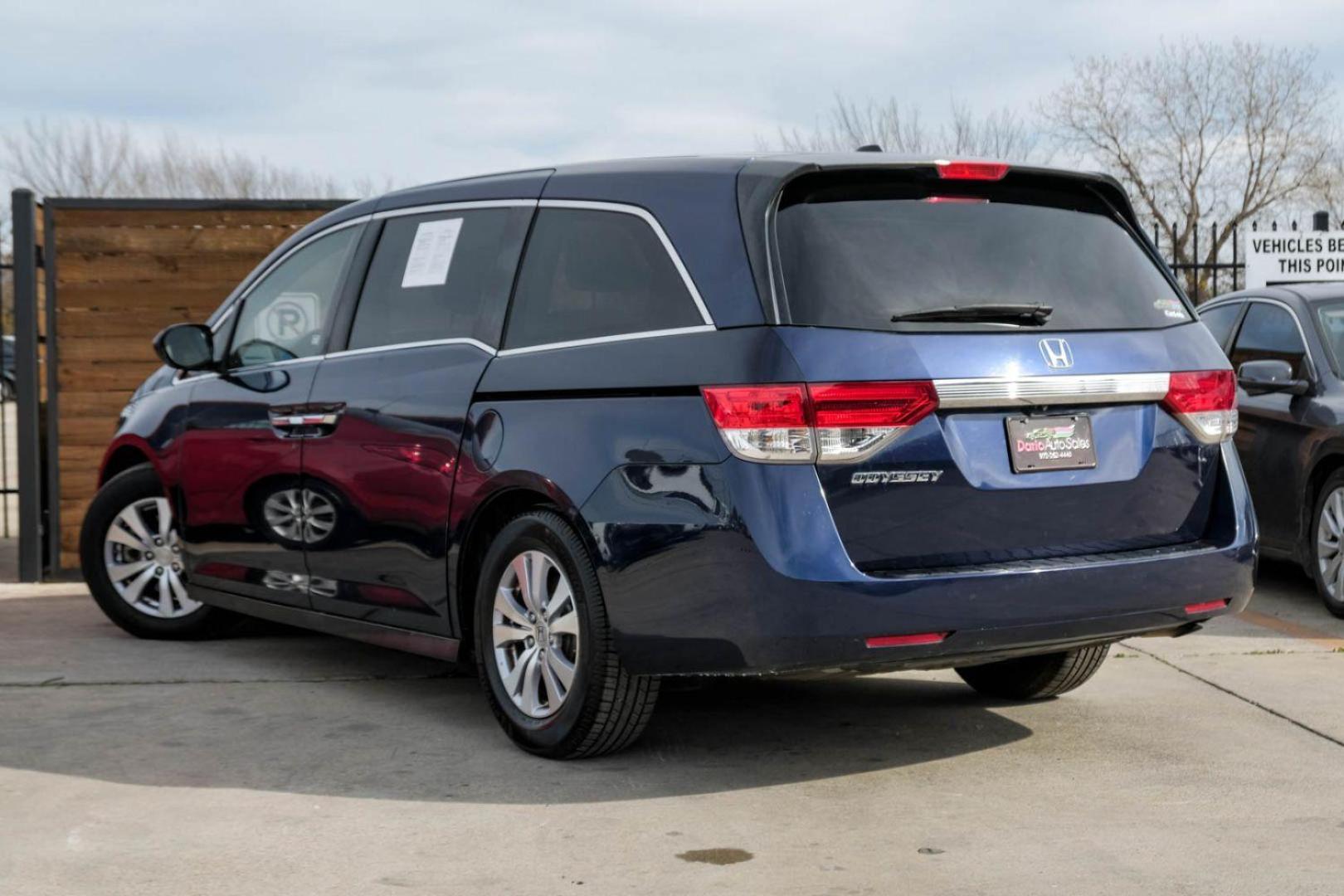 2015 BLUE Honda Odyssey EX-L (5FNRL5H65FB) with an 3.5L V6 SOHC 24V engine, 6-Speed Automatic transmission, located at 2401 E Main St., Grand Prairie, TX, 75050, (972) 262-4440, 32.748981, -96.969643 - Photo#7